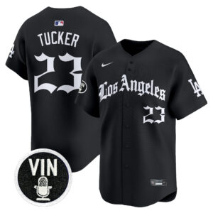 #23 Kyle Tucker Los Angeles Dodgers "LA Gothic Style" Vapor Premier Limited Jersey - All Stitched