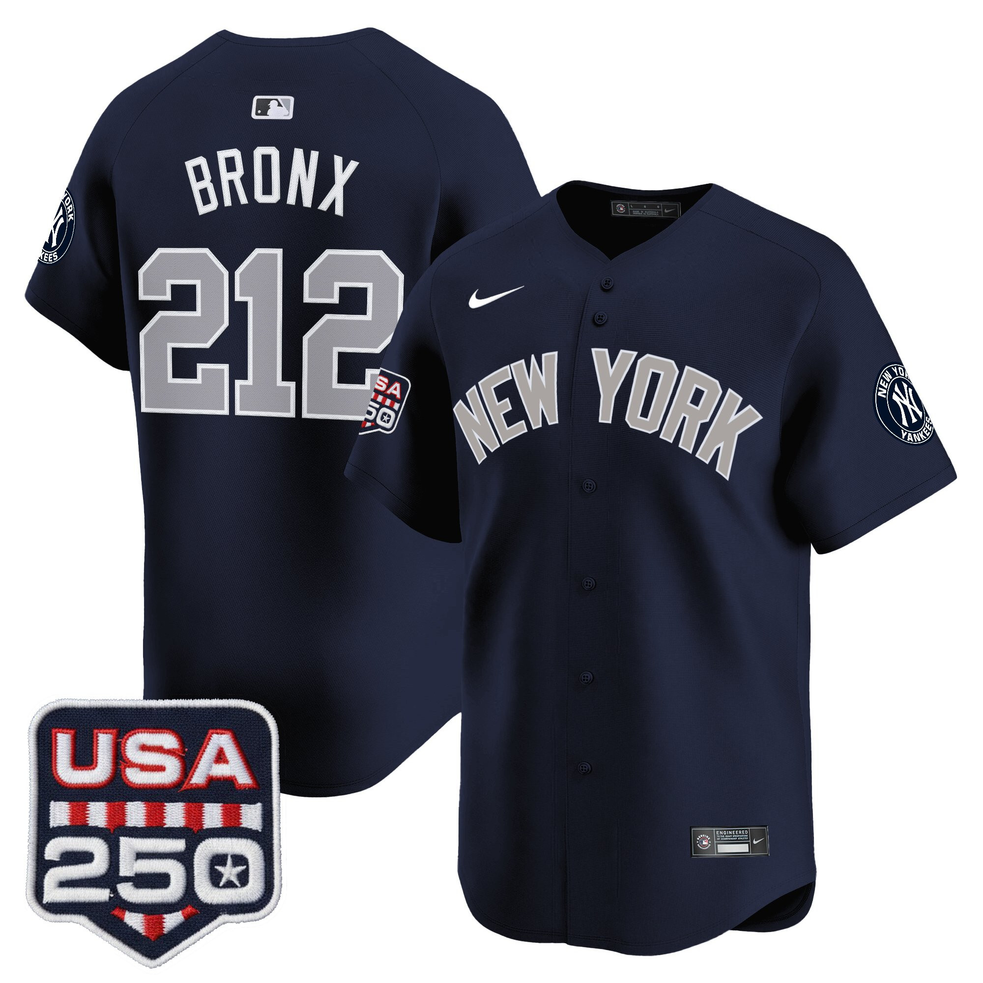 Men's New York Yankees 250America Patch Vapor Premier Limited Jersey - All Stitched - Image 39