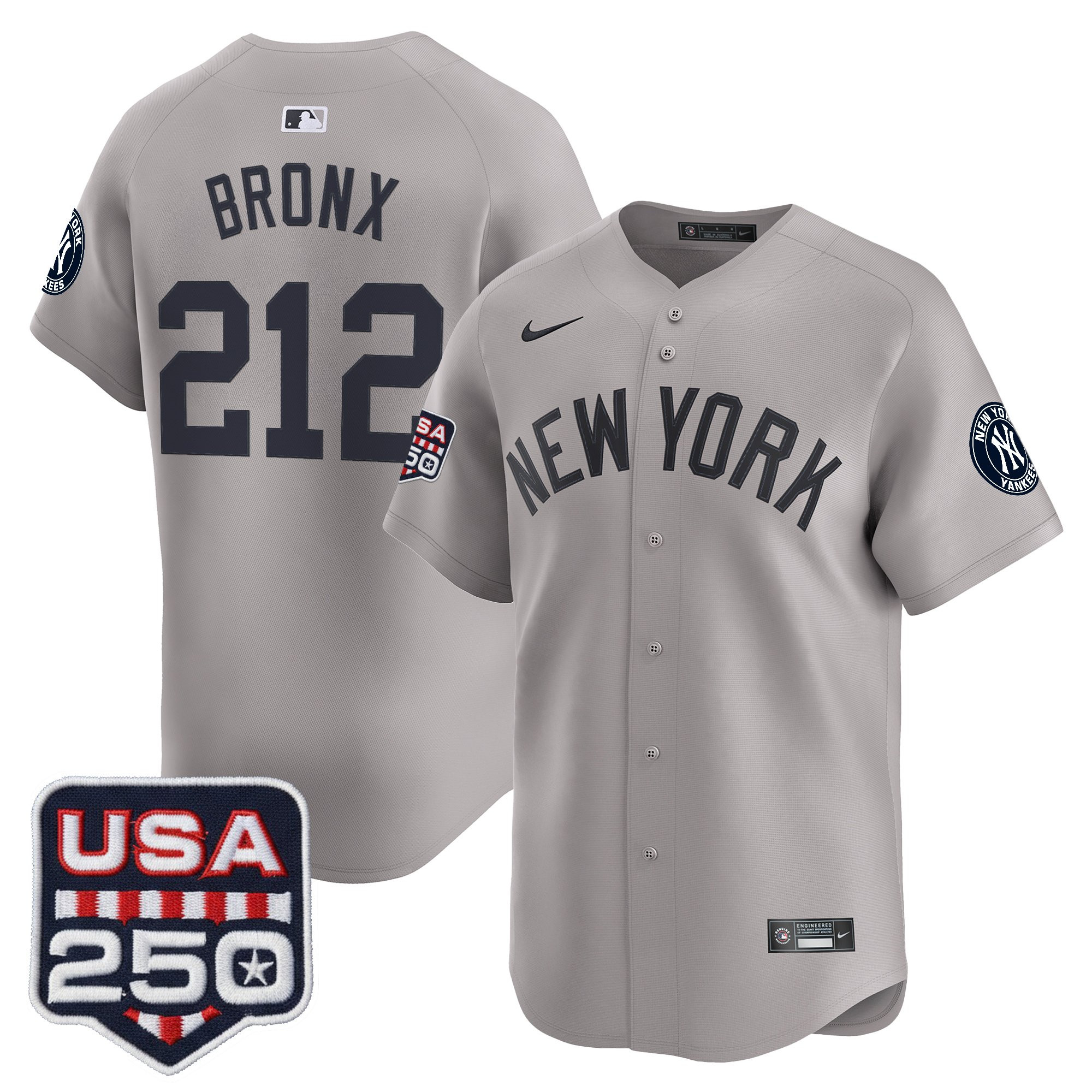 Men's New York Yankees 250America Patch Vapor Premier Limited Jersey - All Stitched - Image 30