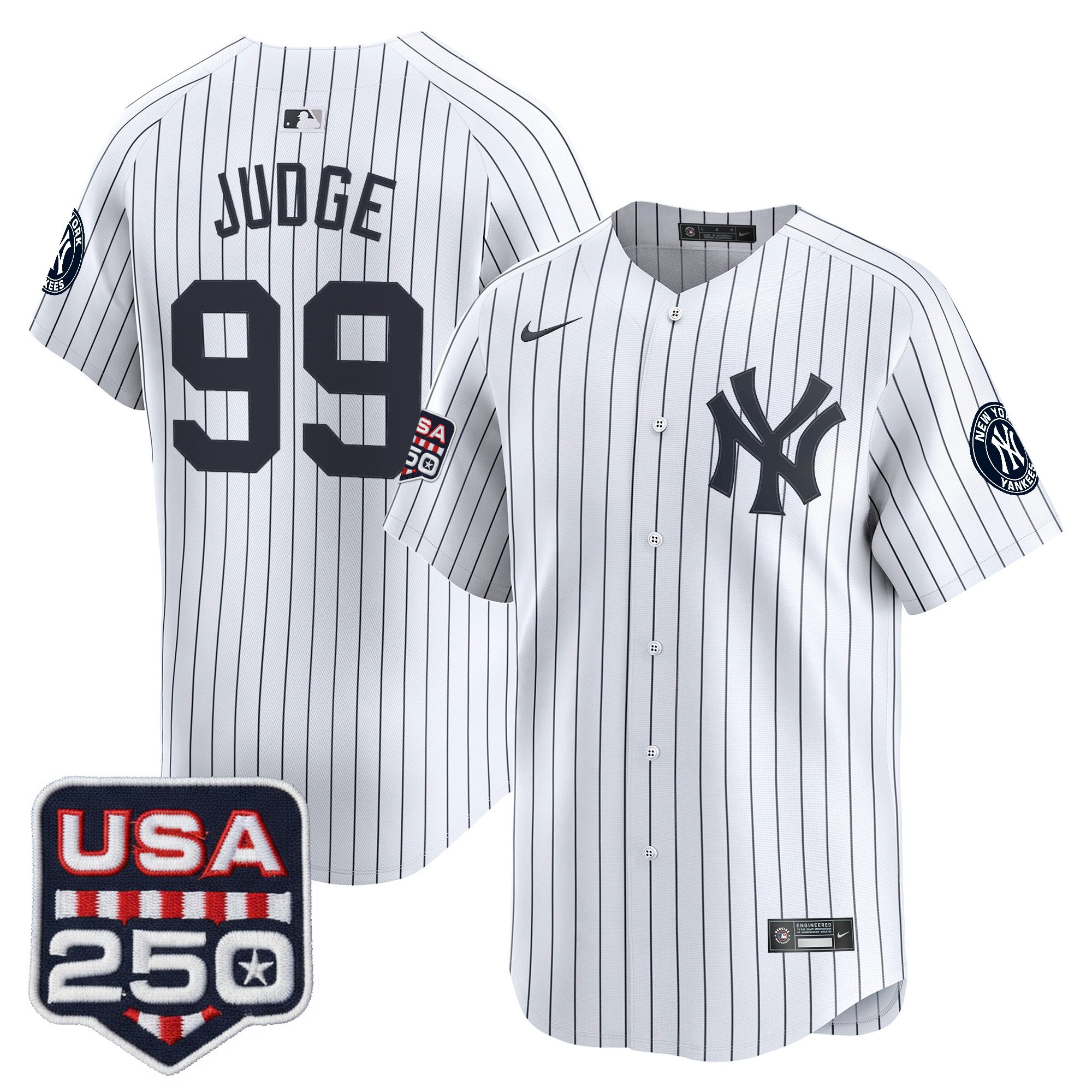 Men's New York Yankees 250America Patch Vapor Premier Limited Jersey - All Stitched - Image 19