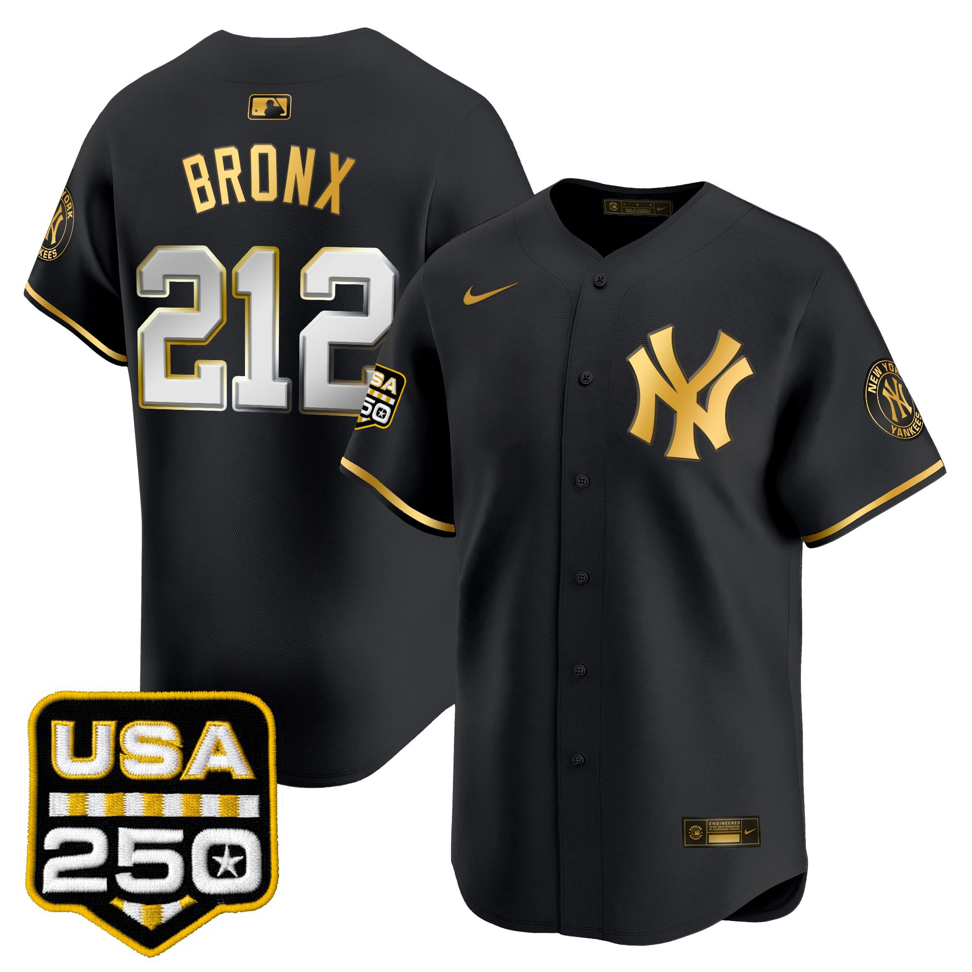 Men's New York Yankees 250America Patch Vapor Premier Limited Jersey - All Stitched - Image 12
