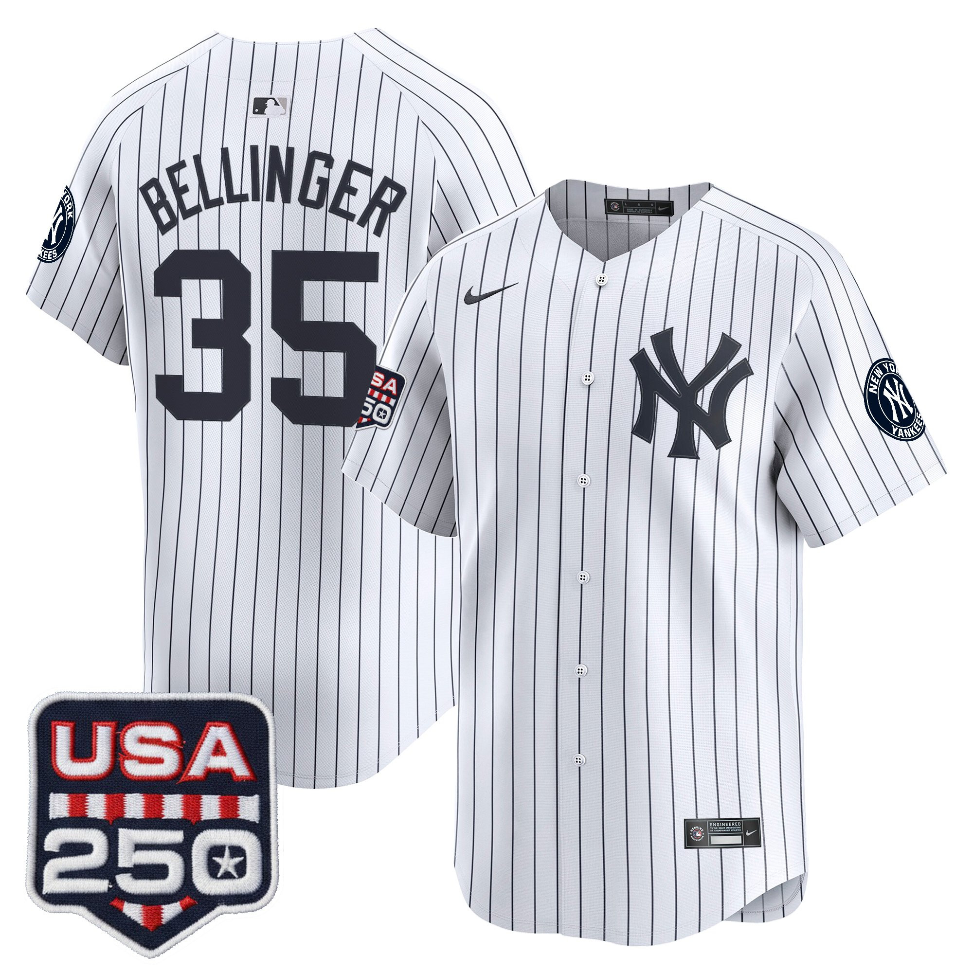 Men's New York Yankees 250America Patch Vapor Premier Limited Jersey - All Stitched - Image 24