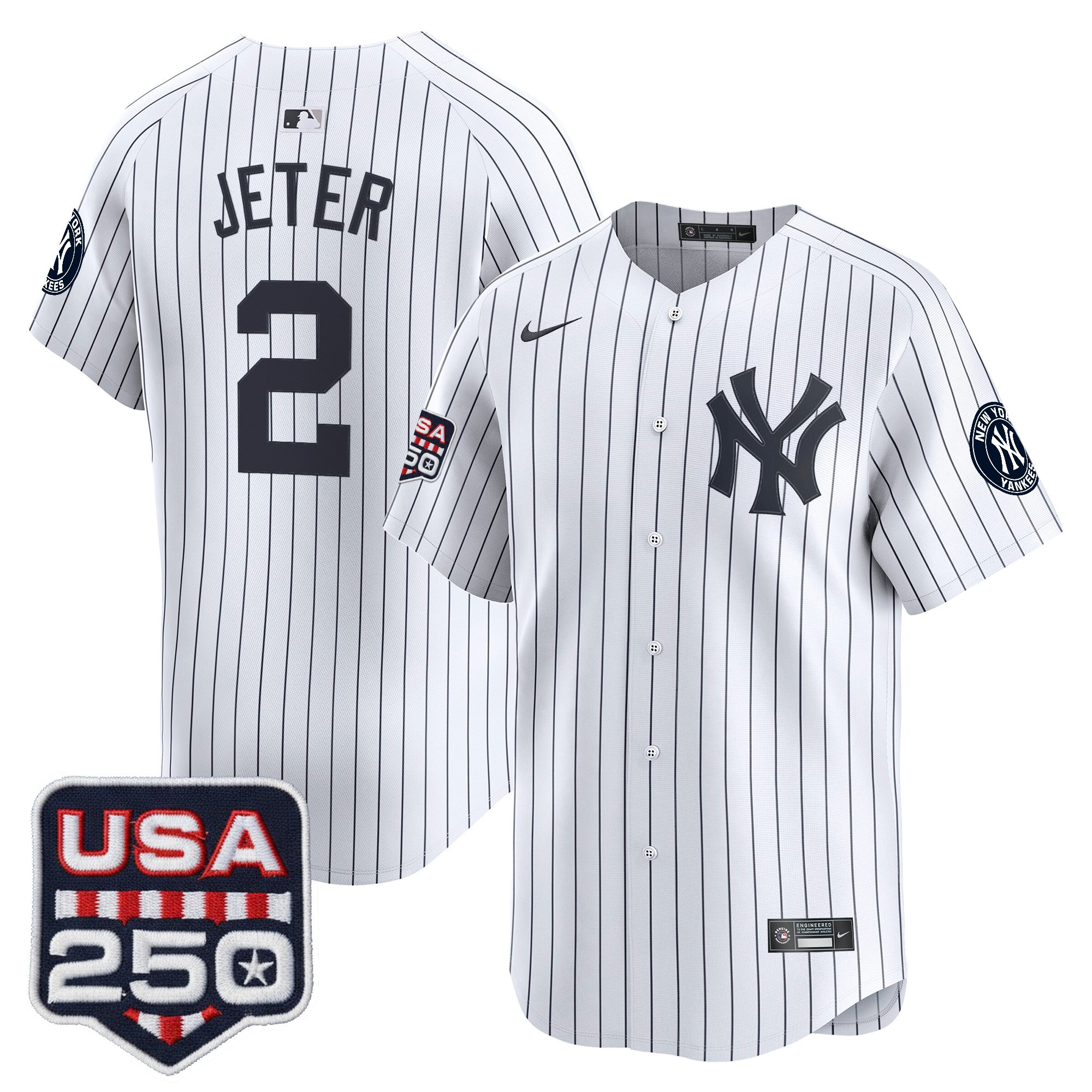 Men's New York Yankees 250America Patch Vapor Premier Limited Jersey - All Stitched - Image 25