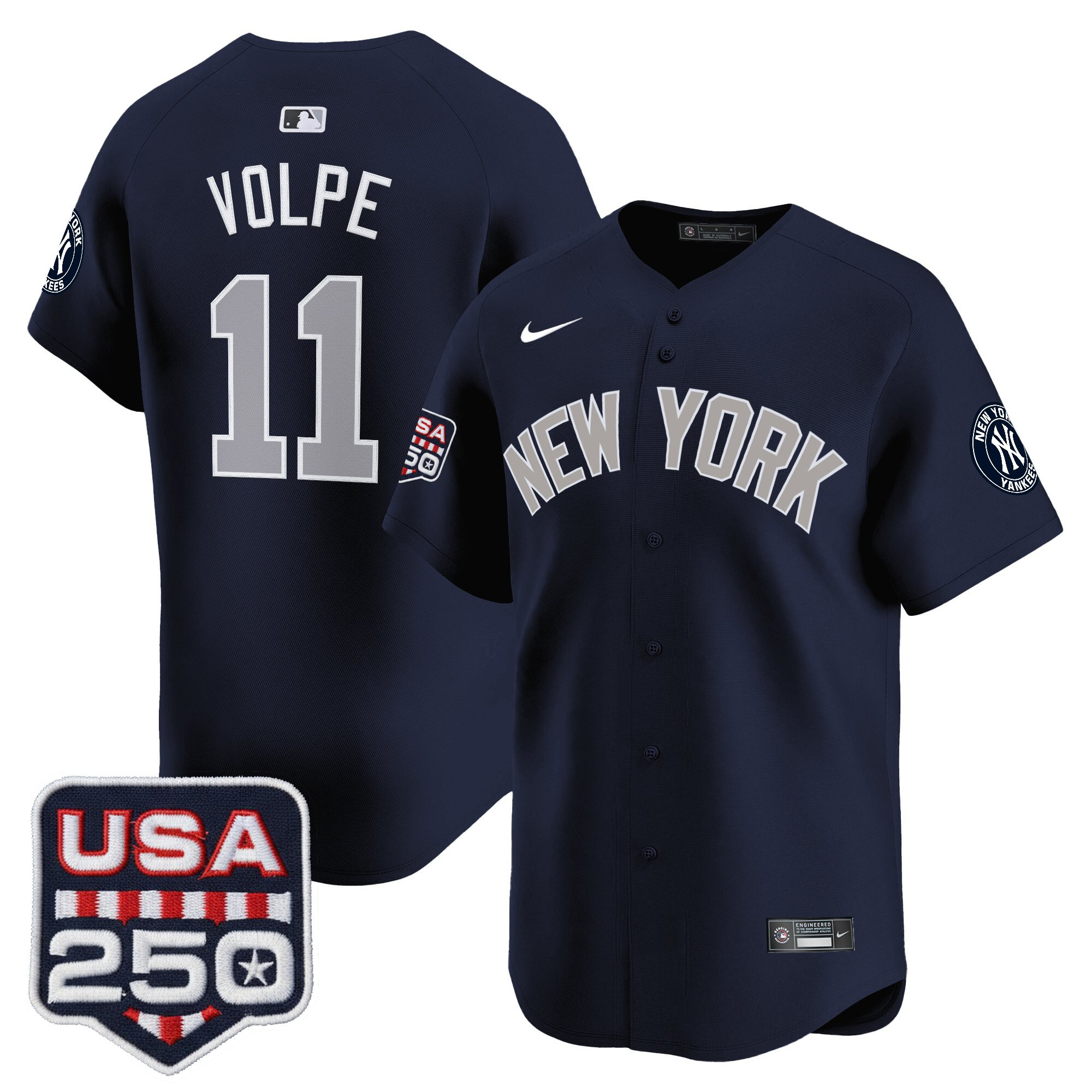 Men's New York Yankees 250America Patch Vapor Premier Limited Jersey - All Stitched - Image 40
