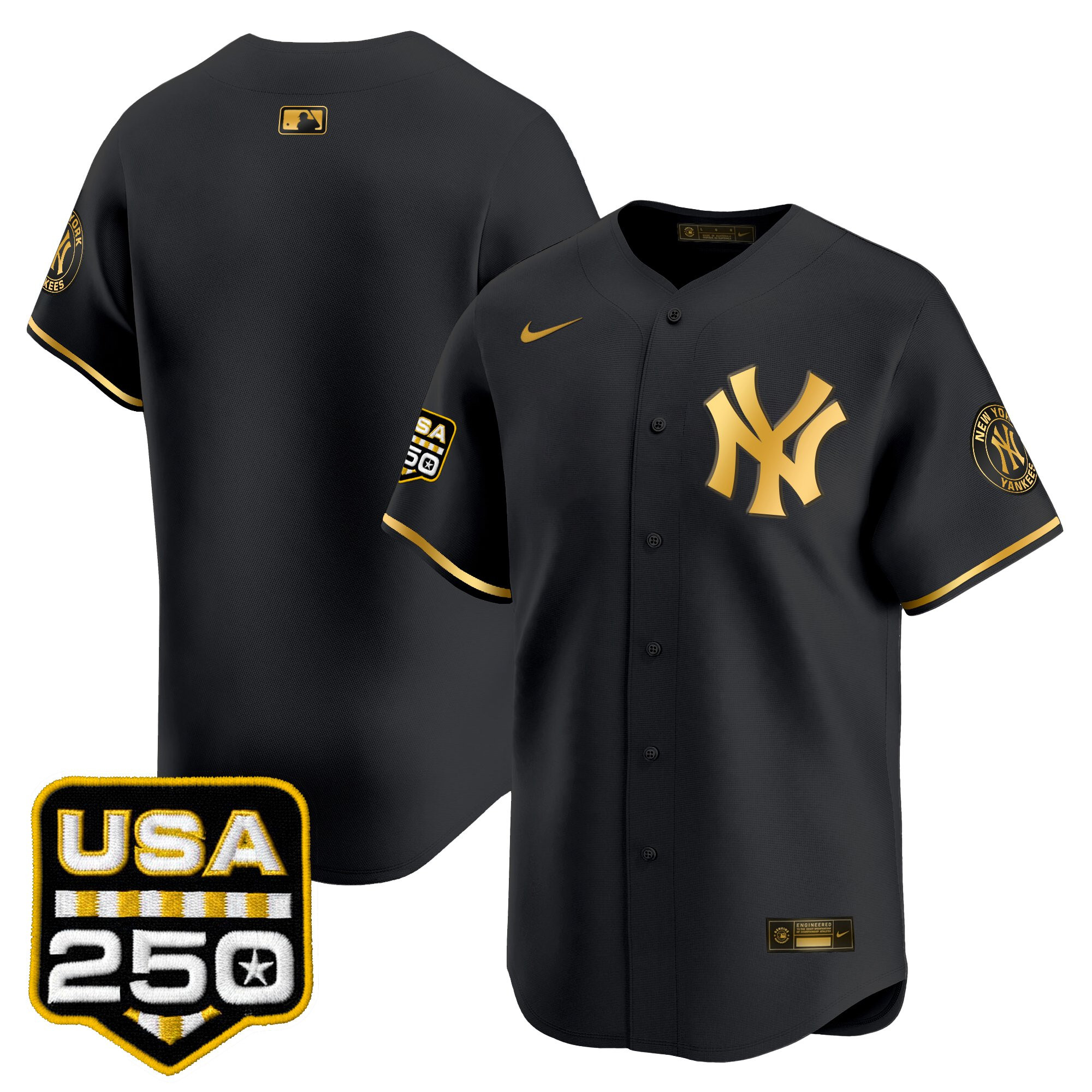 Men's New York Yankees 250America Patch Vapor Premier Limited Jersey - All Stitched - Image 18