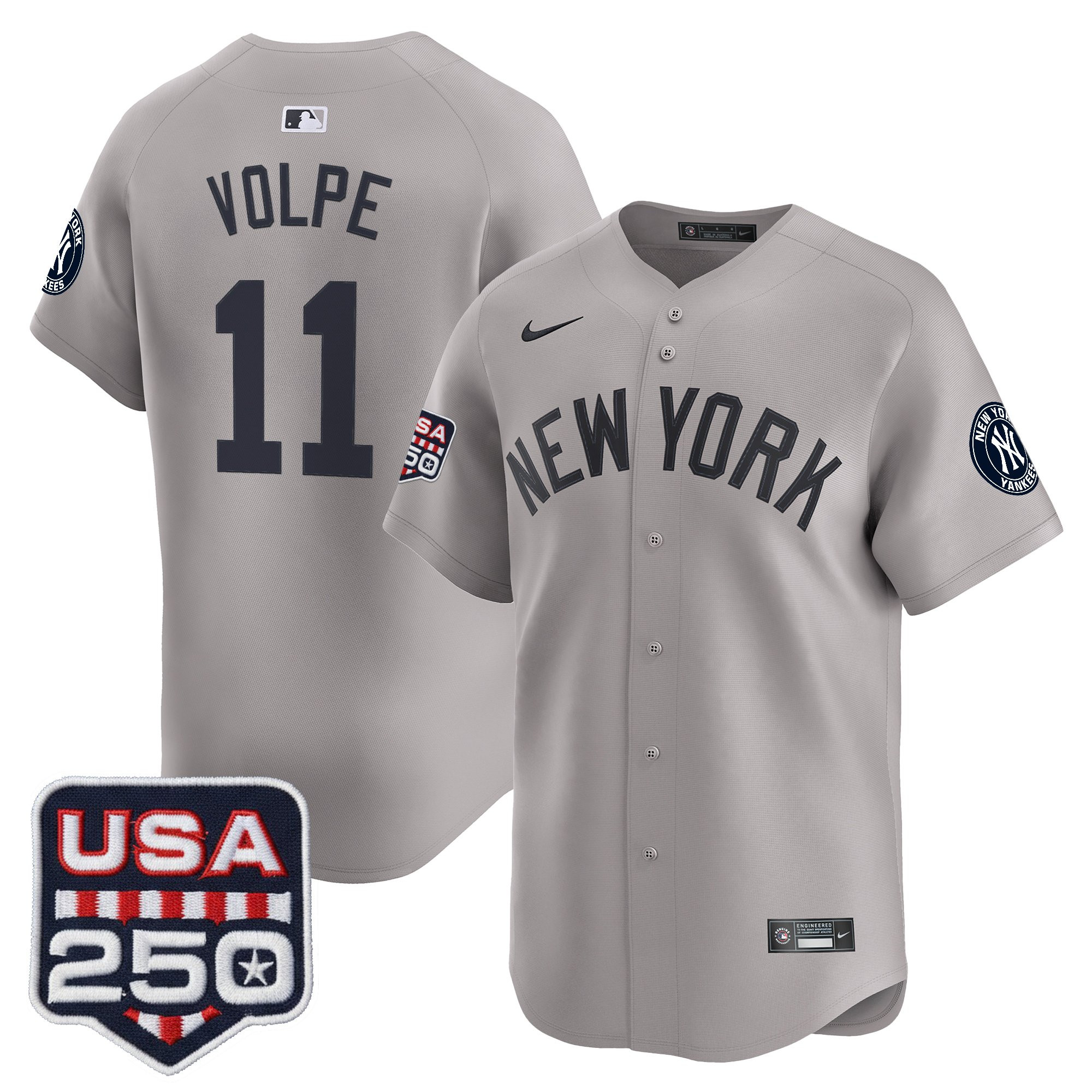 Men's New York Yankees 250America Patch Vapor Premier Limited Jersey - All Stitched - Image 31