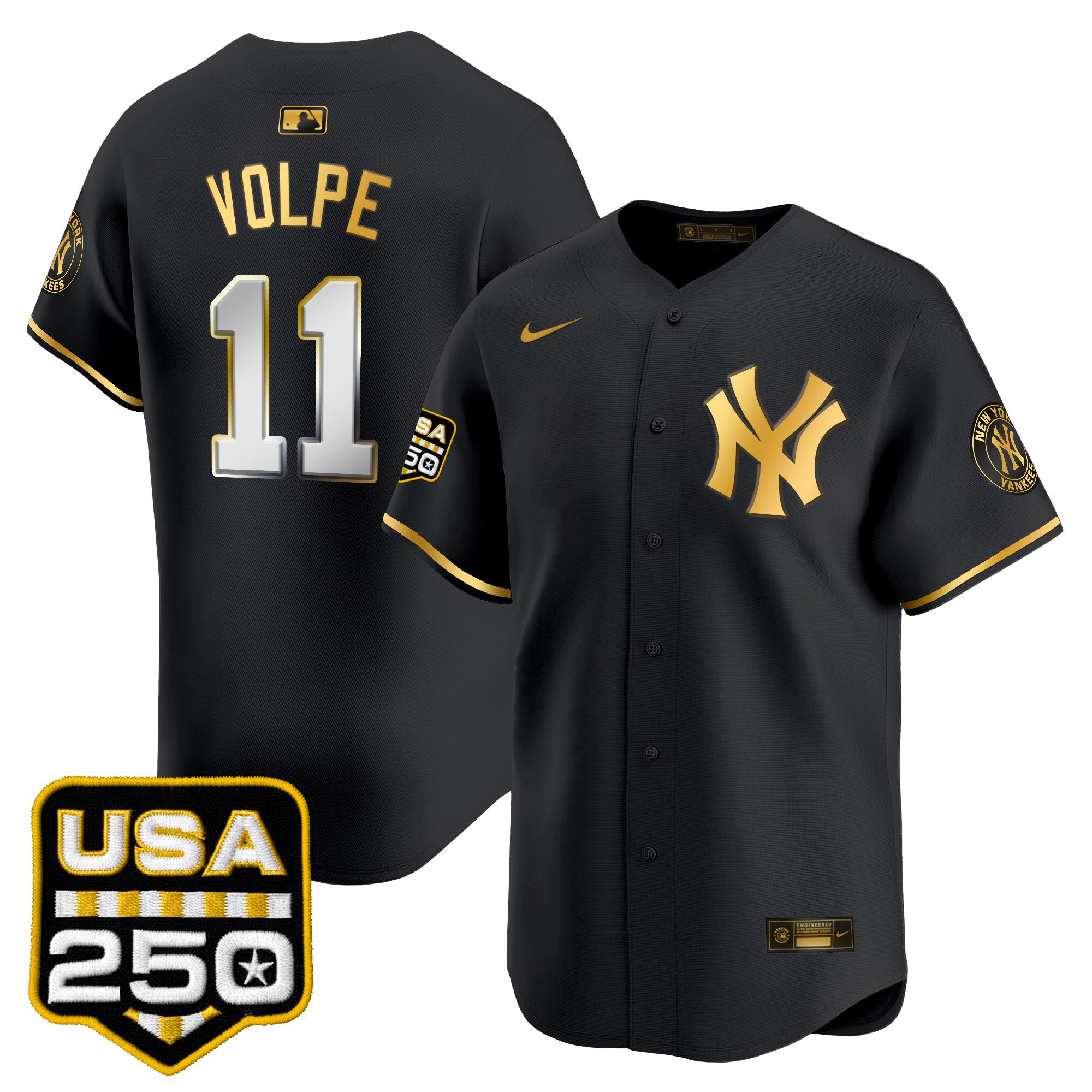 Men's New York Yankees 250America Patch Vapor Premier Limited Jersey - All Stitched - Image 13