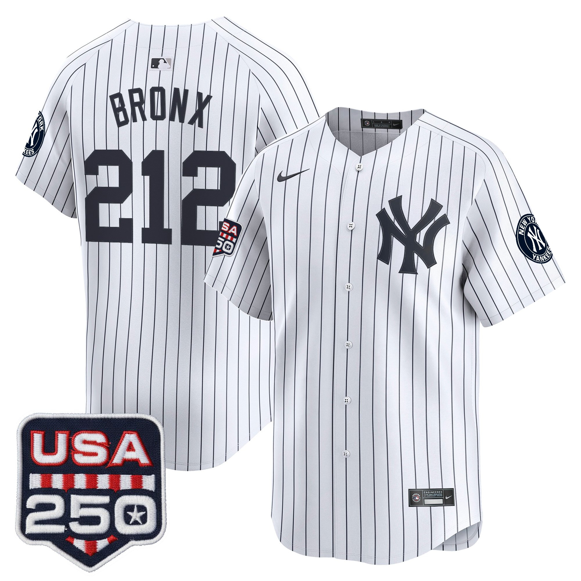 Men's New York Yankees 250America Patch Vapor Premier Limited Jersey - All Stitched - Image 21