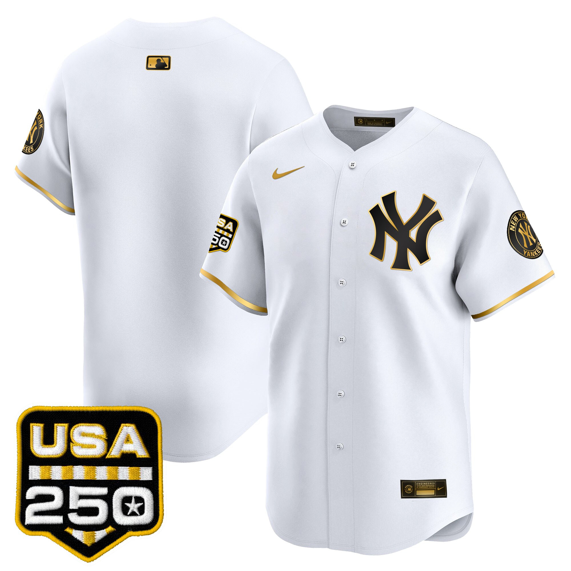 Men's New York Yankees 250America Patch Vapor Premier Limited Jersey - All Stitched - Image 9