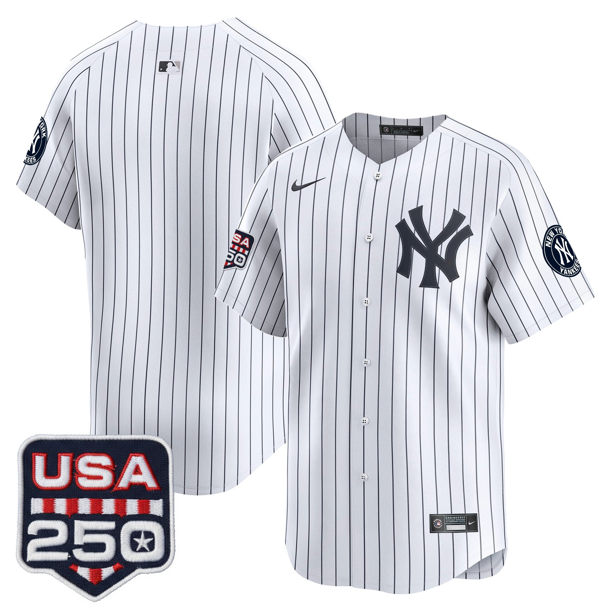 Men's New York Yankees 250America Patch Vapor Premier Limited Jersey - All Stitched - Image 27
