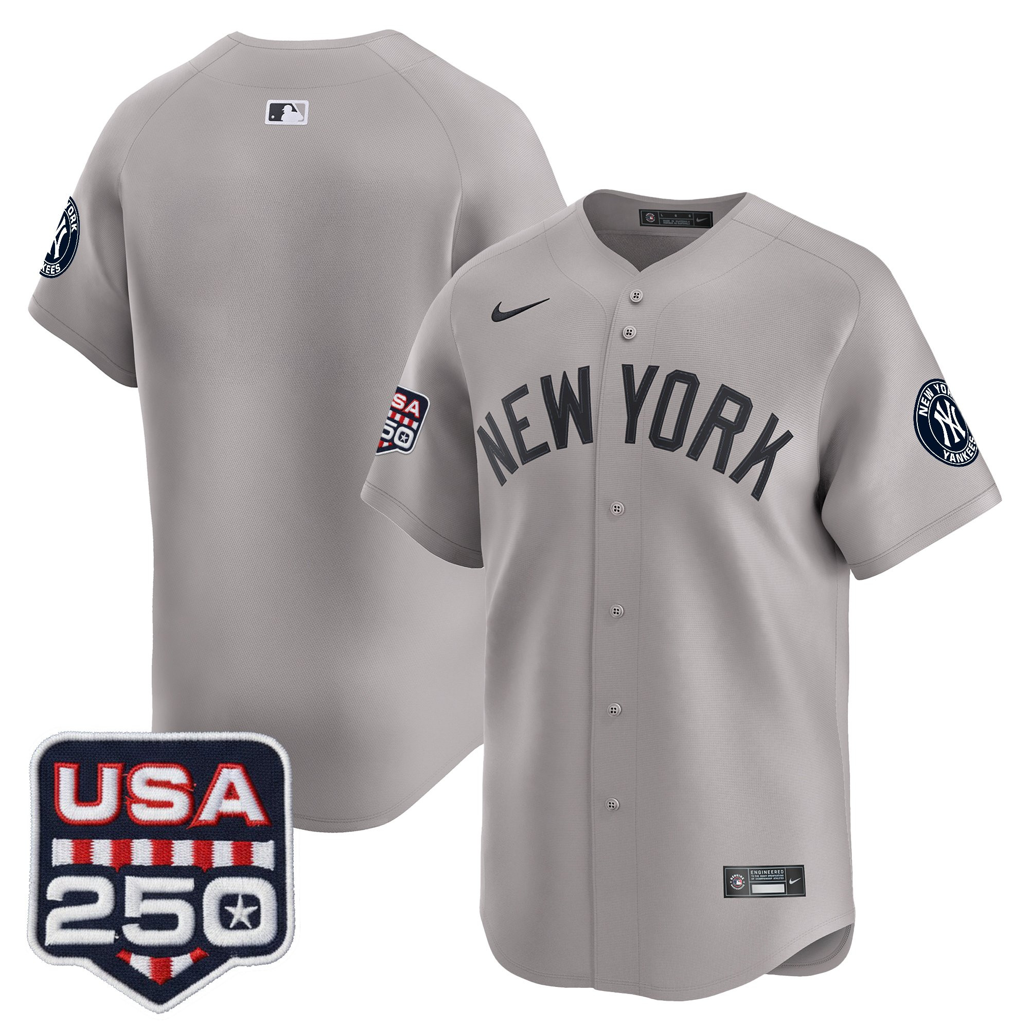 Men's New York Yankees 250America Patch Vapor Premier Limited Jersey - All Stitched - Image 36
