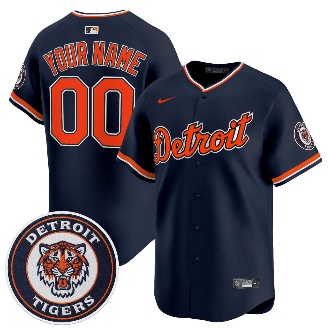 Detroit Tigers Custom Jersey - All Stitched