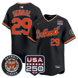 Men's Detroit Tigers 2026 Alternate Vapor Premier Limited Jersey - 250America Patch - All Stitched