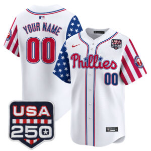 Philadelphia Phillies America250 Edition Vapor Premier Limited Custom Jersey - All Stitched