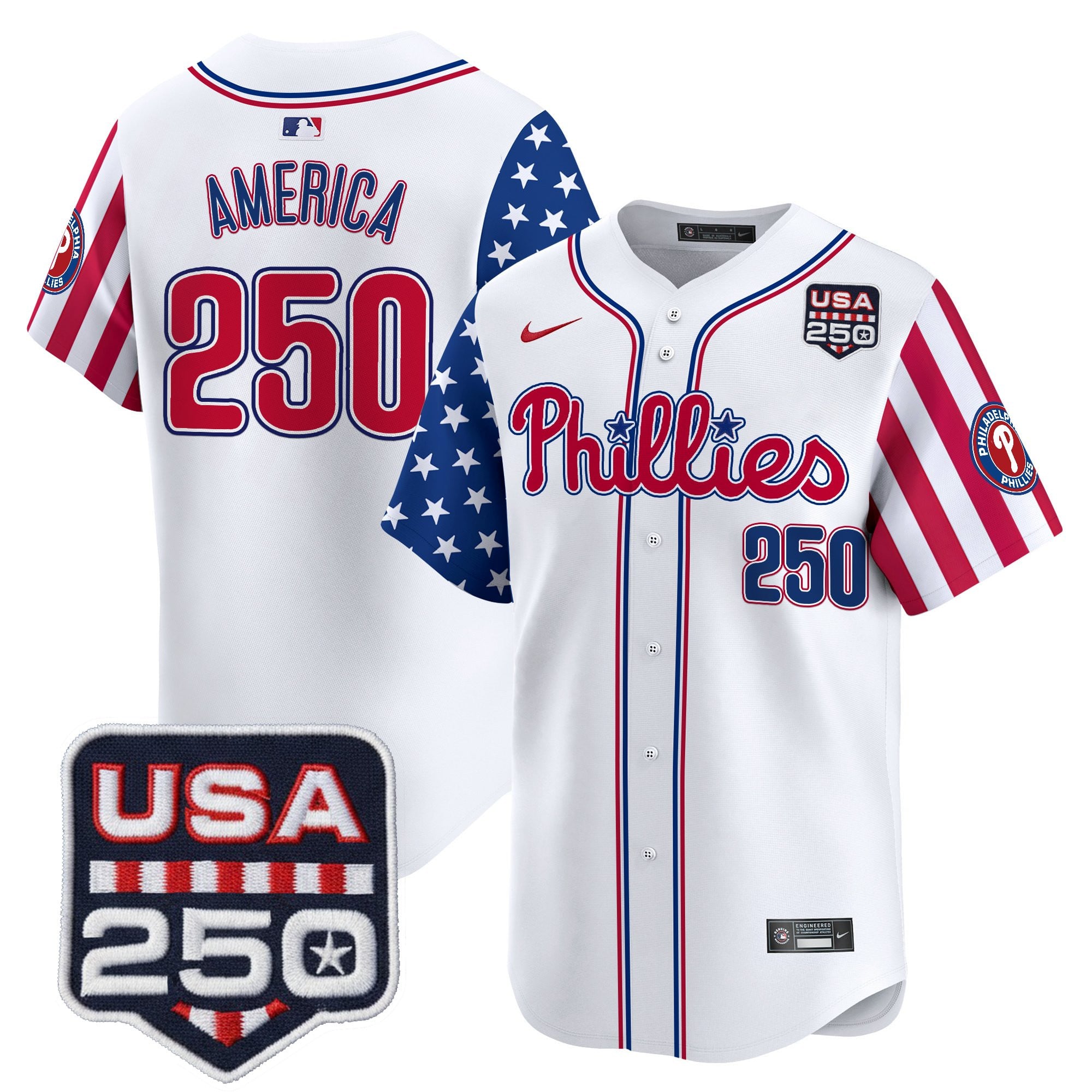 Men's Philadelphia Phillies America250 Edition Vapor Premier Limited Jersey - All Stitched - Image 2