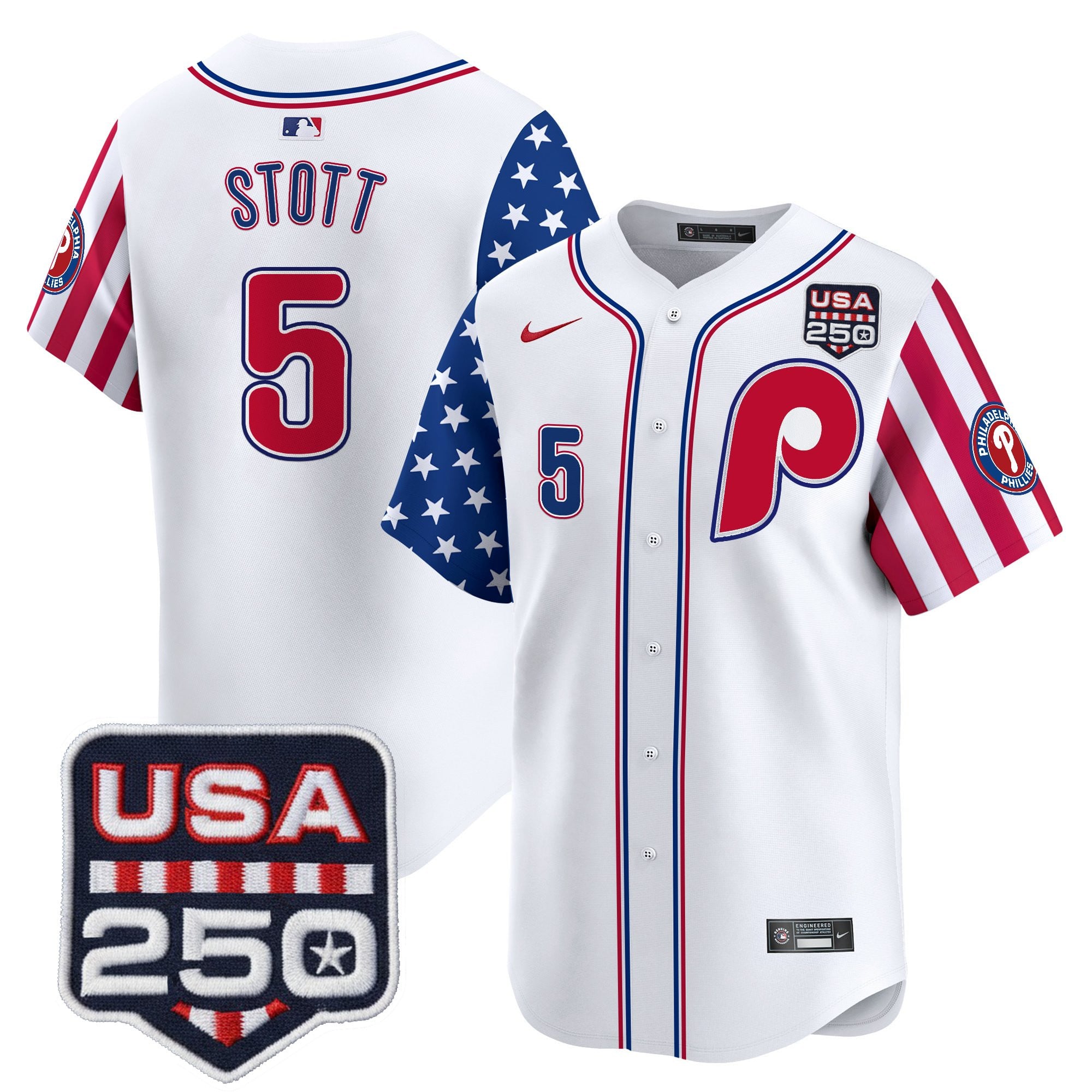 Men's Philadelphia Phillies America250 Edition Vapor Premier Limited Jersey - All Stitched - Image 40