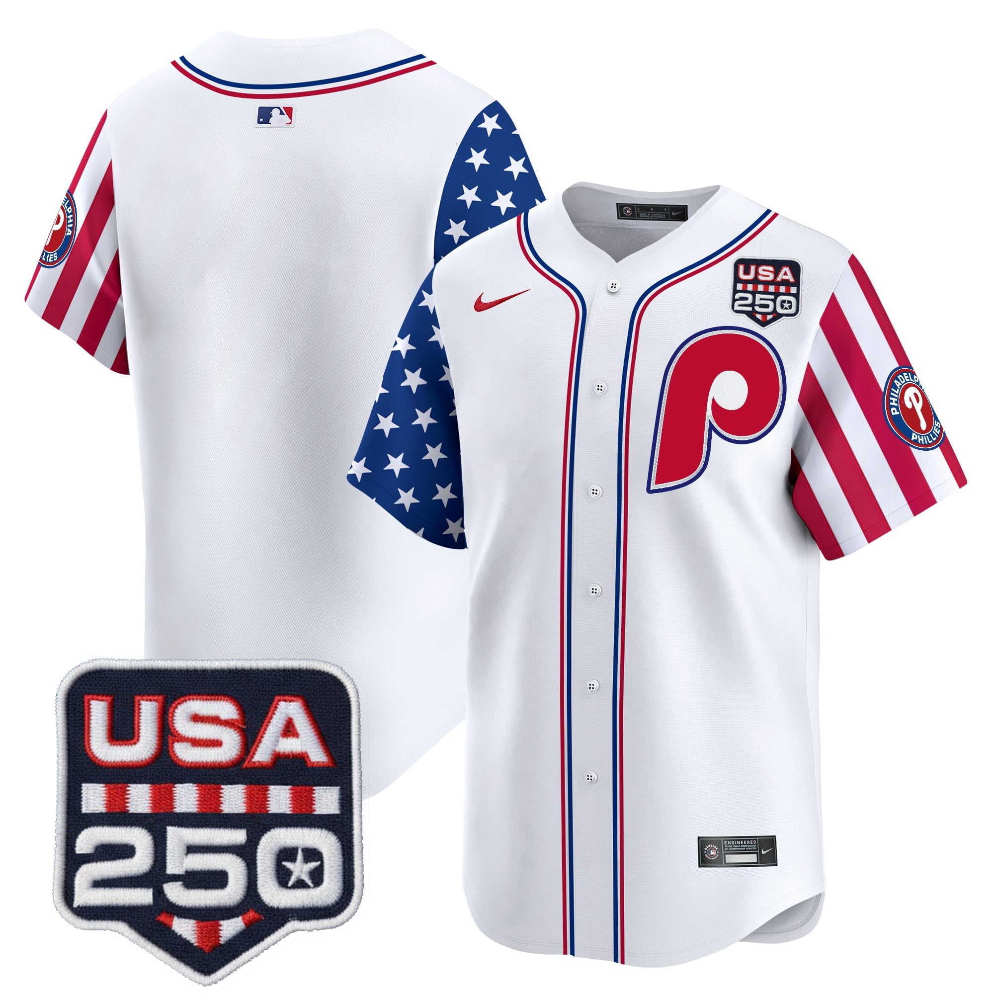 Men's Philadelphia Phillies America250 Edition Vapor Premier Limited Jersey - All Stitched - Image 44
