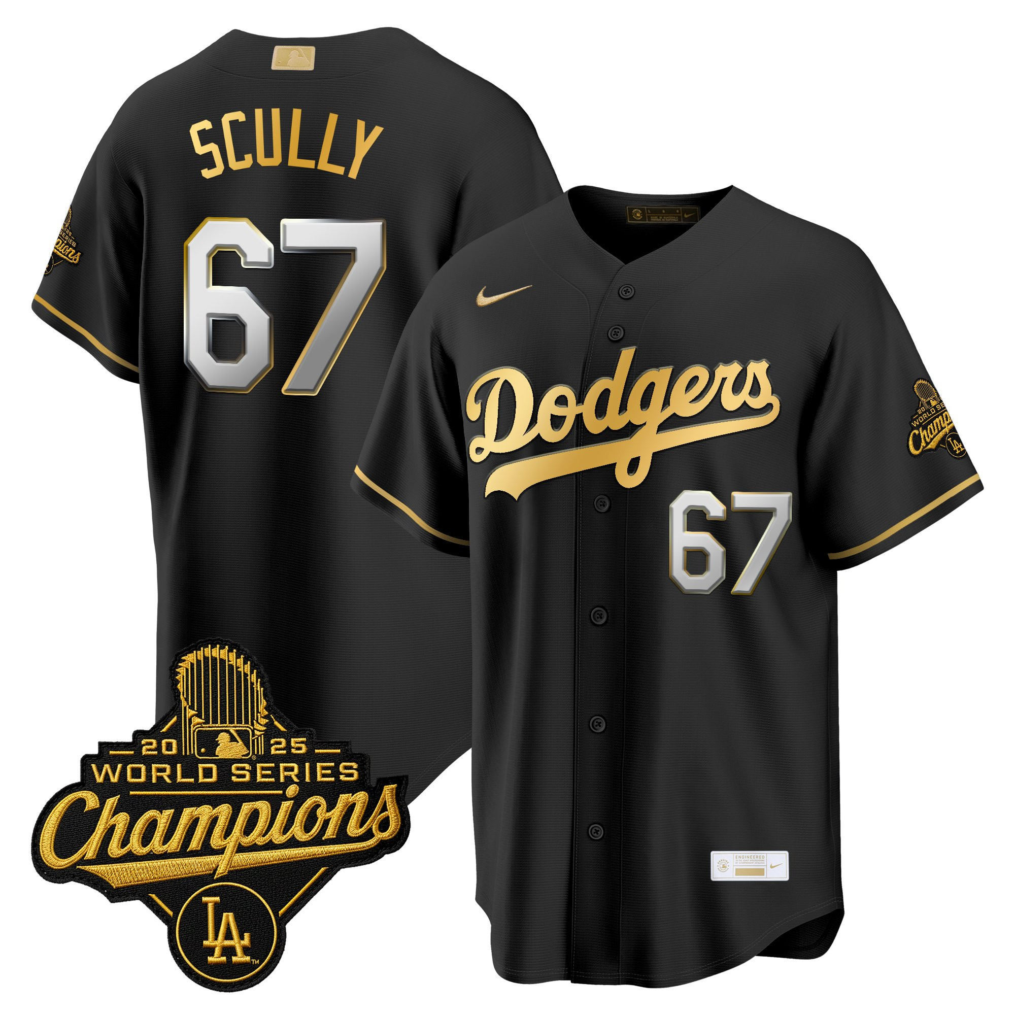 Men's Los Angeles Dodgers "Gold Collection" Premier Limited Jersey - All Stitched - Image 42