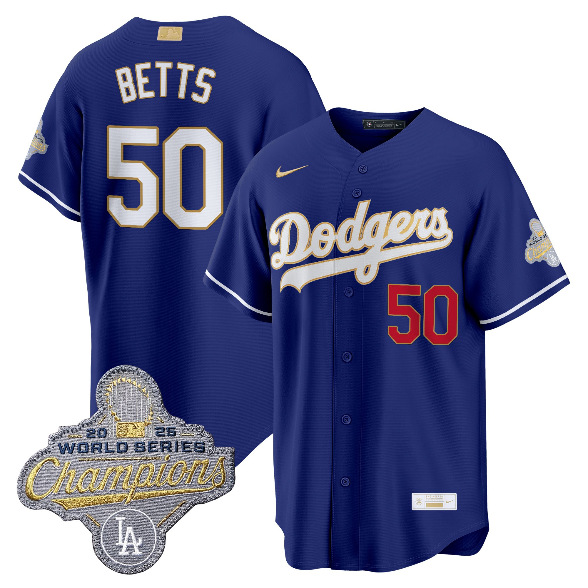 Men's Los Angeles Dodgers "Gold Collection" Premier Limited Jersey - All Stitched - Image 18