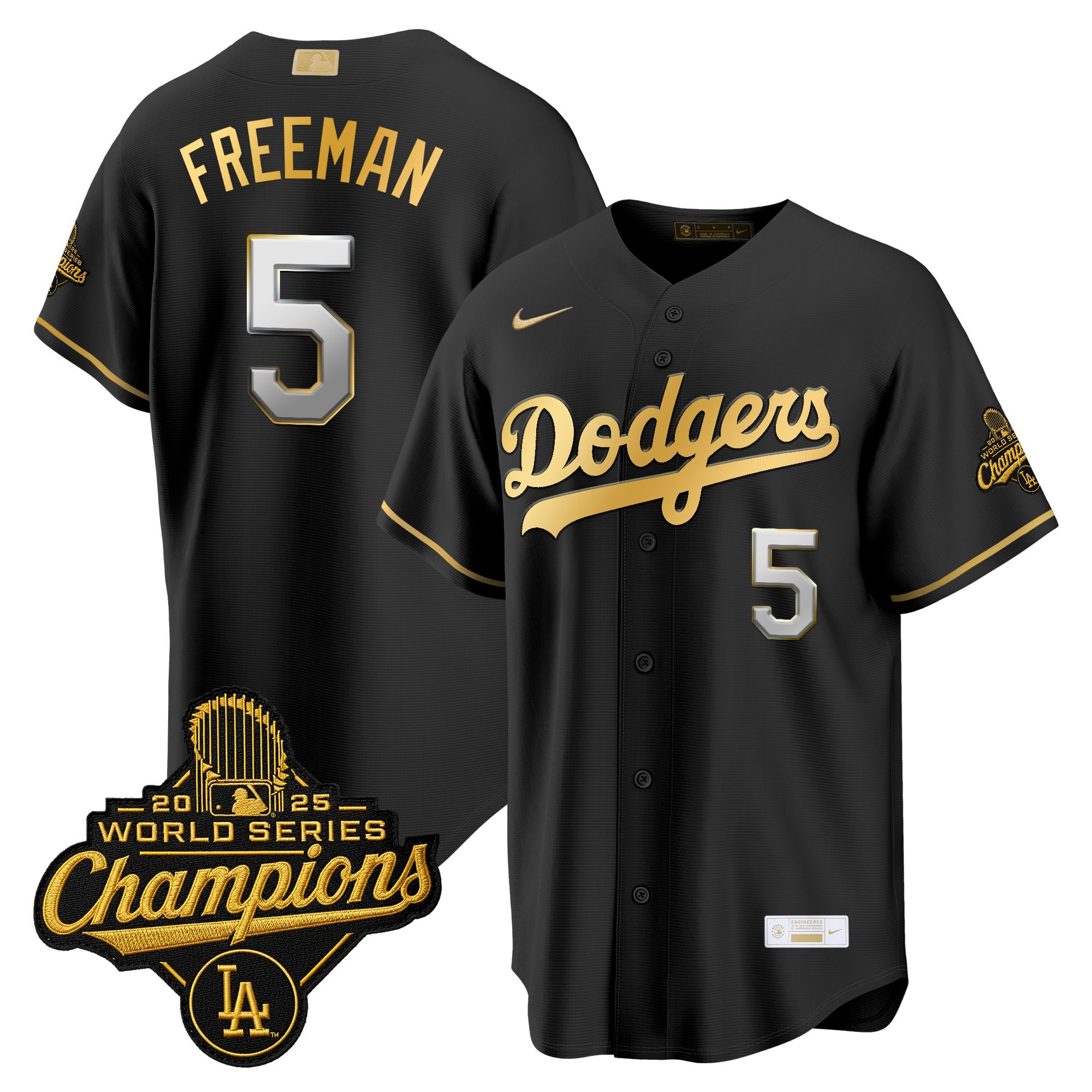 Men's Los Angeles Dodgers "Gold Collection" Premier Limited Jersey - All Stitched - Image 36