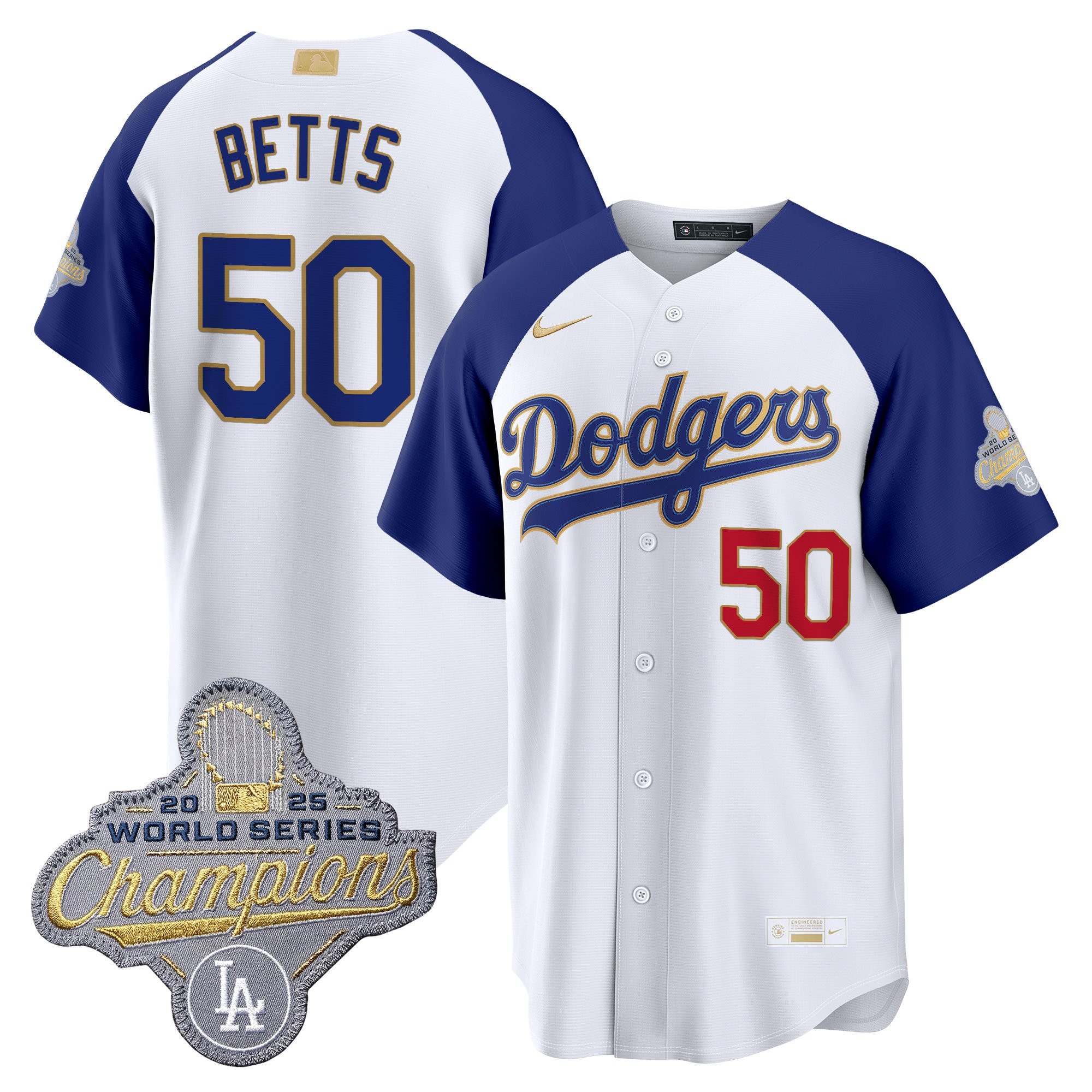 Men's Los Angeles Dodgers "Gold Collection" Premier Limited Jersey - All Stitched - Image 29