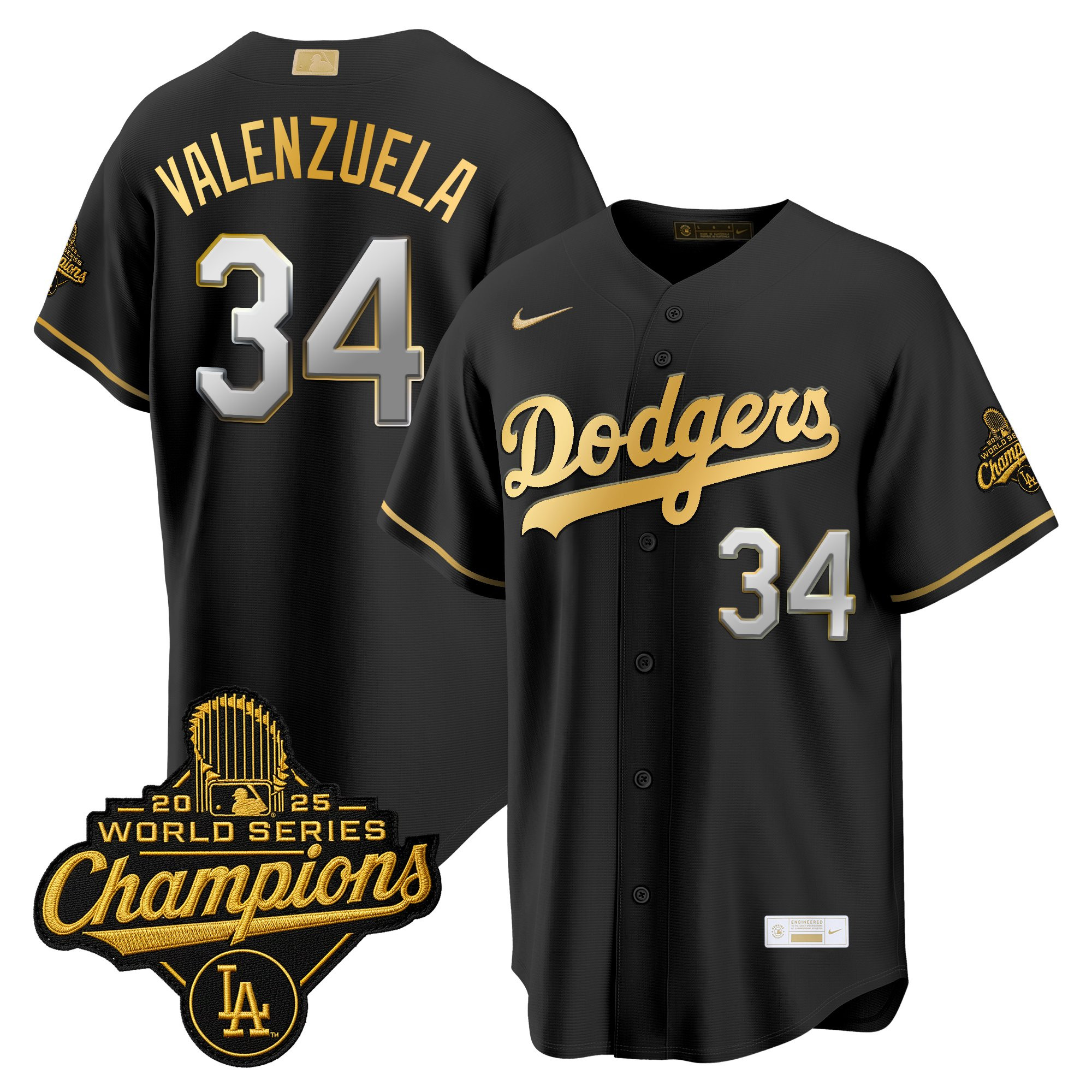 Men's Los Angeles Dodgers "Gold Collection" Premier Limited Jersey - All Stitched - Image 35