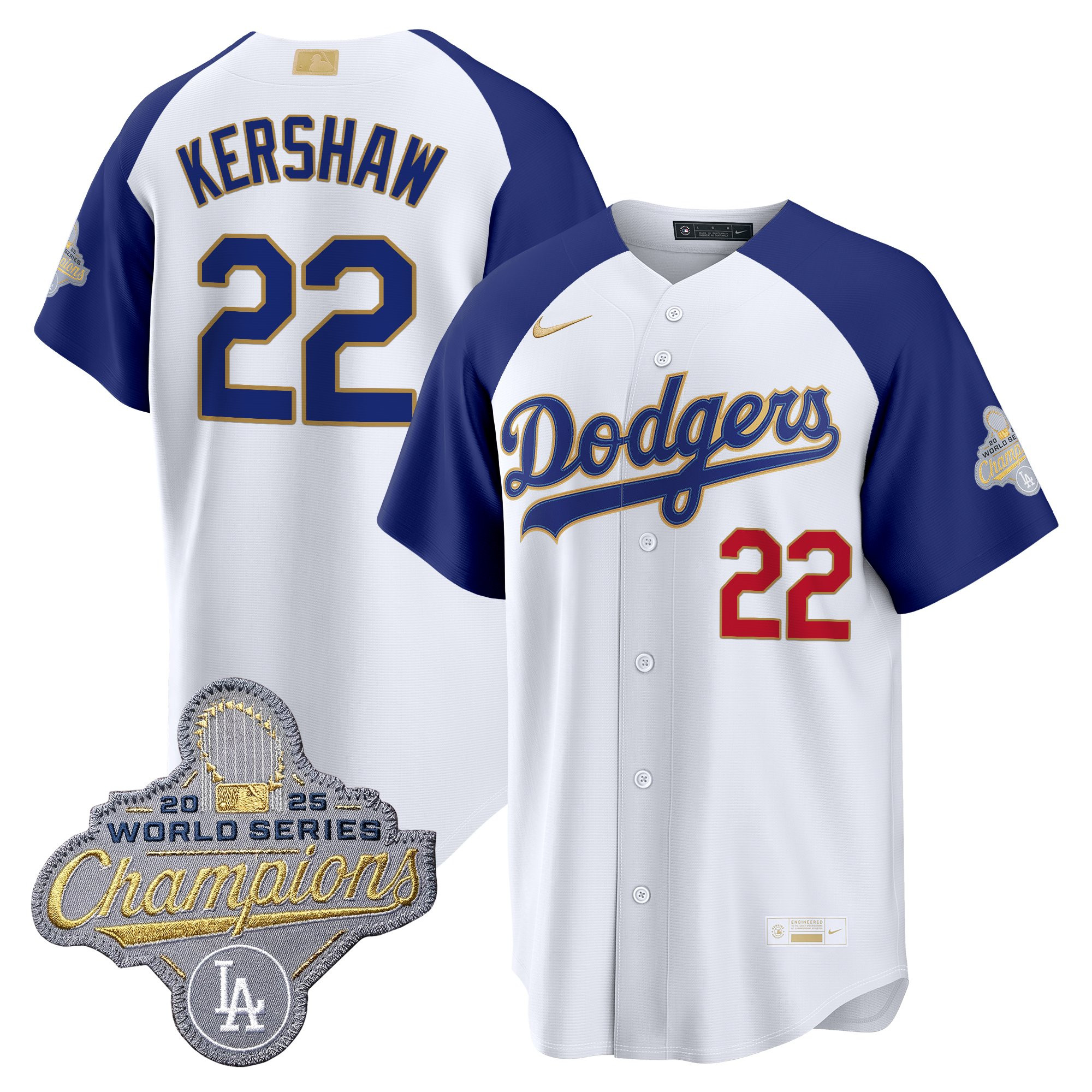 Men's Los Angeles Dodgers "Gold Collection" Premier Limited Jersey - All Stitched - Image 28