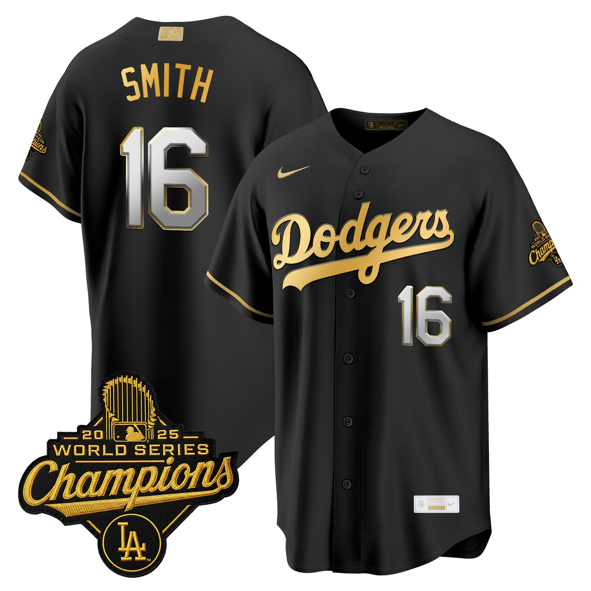 Men's Los Angeles Dodgers "Gold Collection" Premier Limited Jersey - All Stitched - Image 43