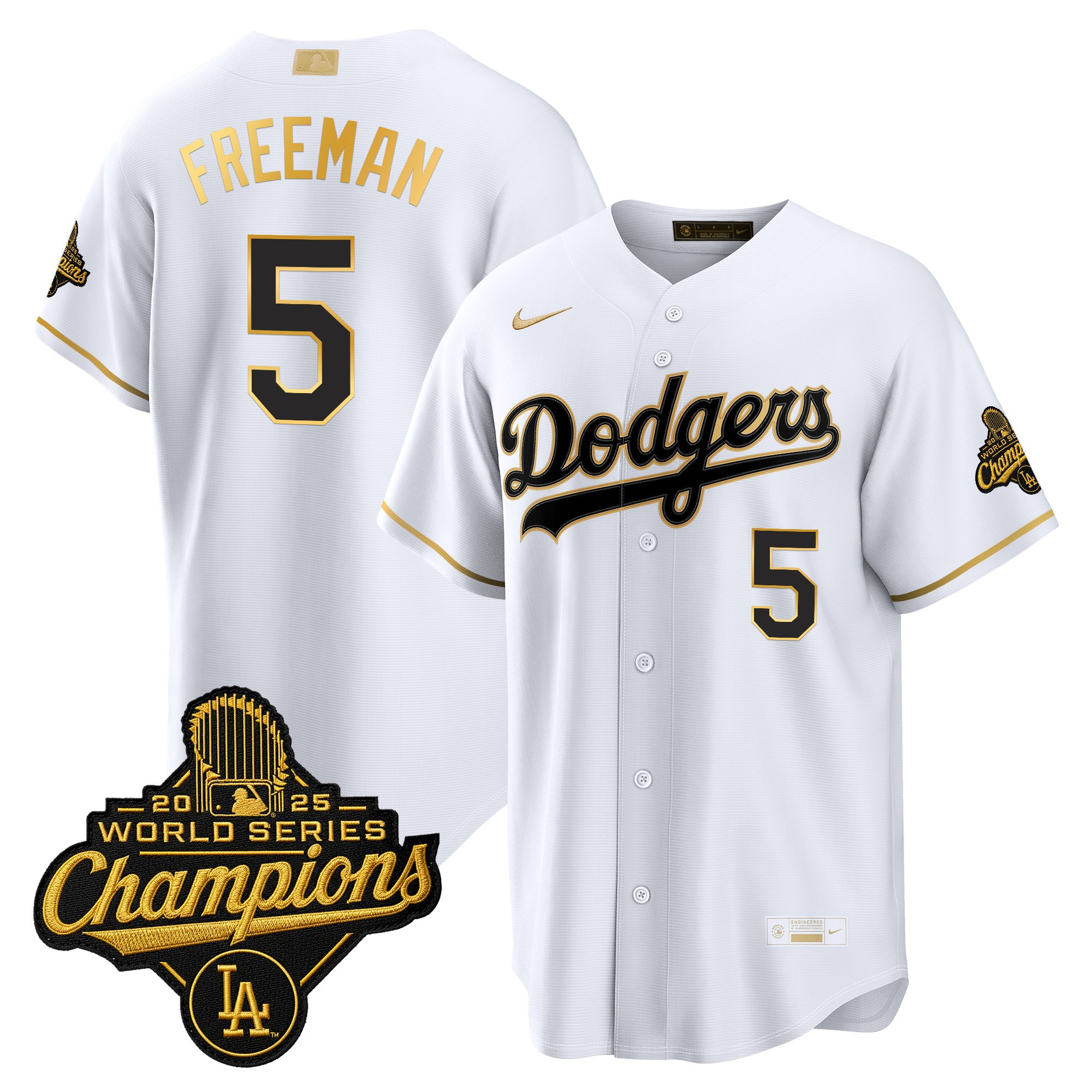 Men's Los Angeles Dodgers "Gold Collection" Premier Limited Jersey - All Stitched - Image 47