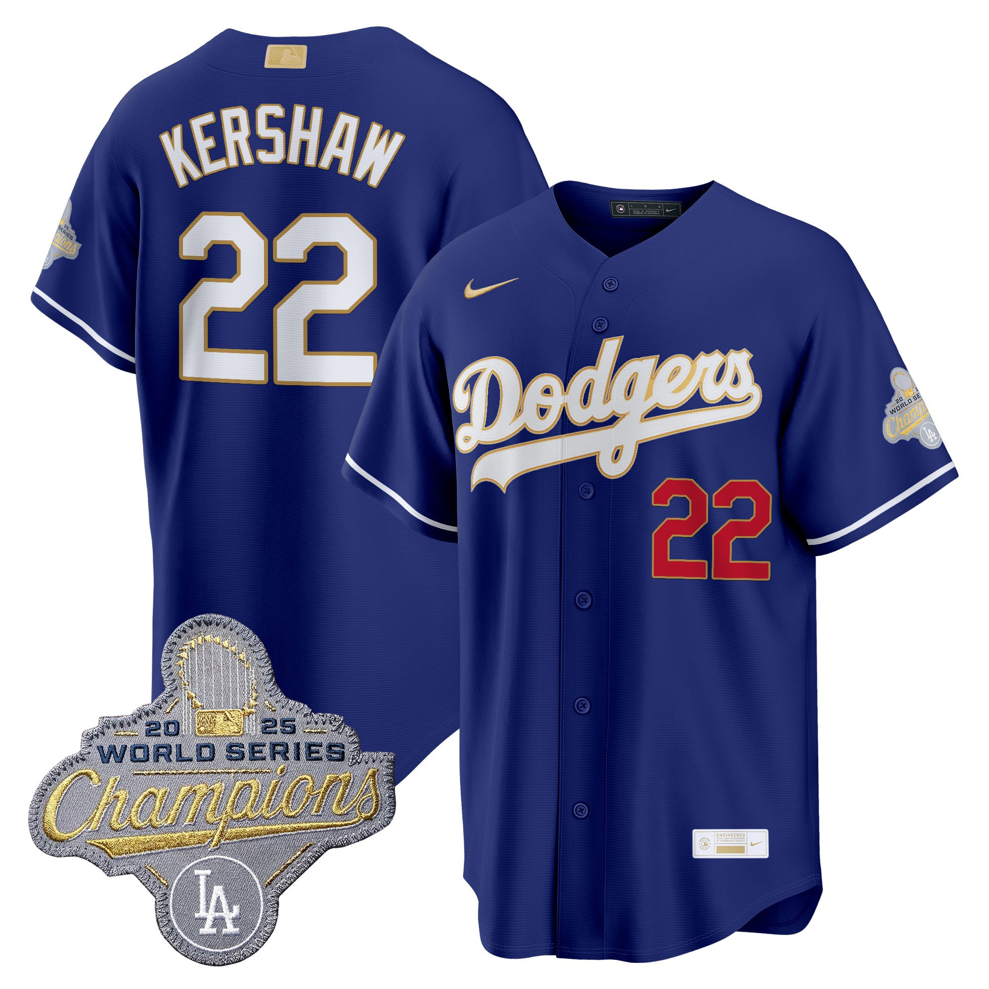 Men's Los Angeles Dodgers "Gold Collection" Premier Limited Jersey - All Stitched - Image 17