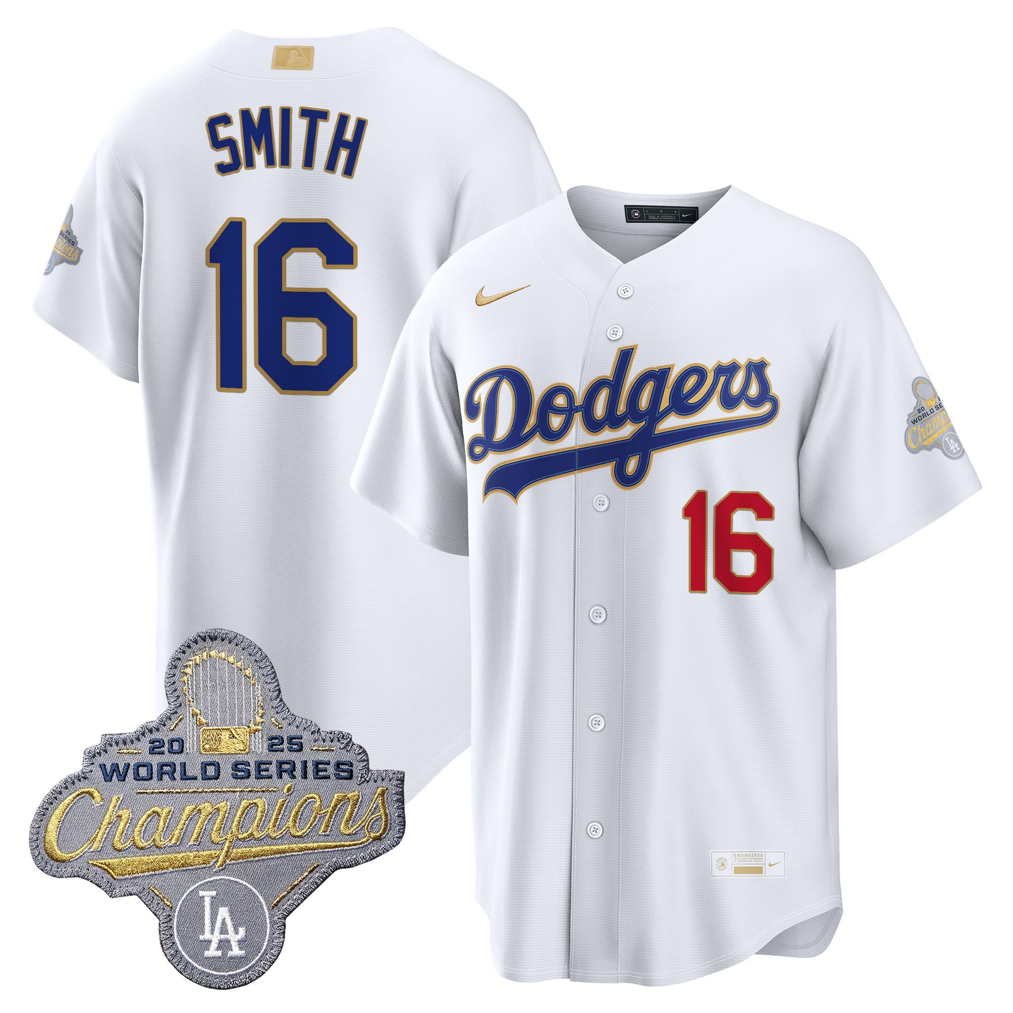 Men's Los Angeles Dodgers "Gold Collection" Premier Limited Jersey - All Stitched - Image 10