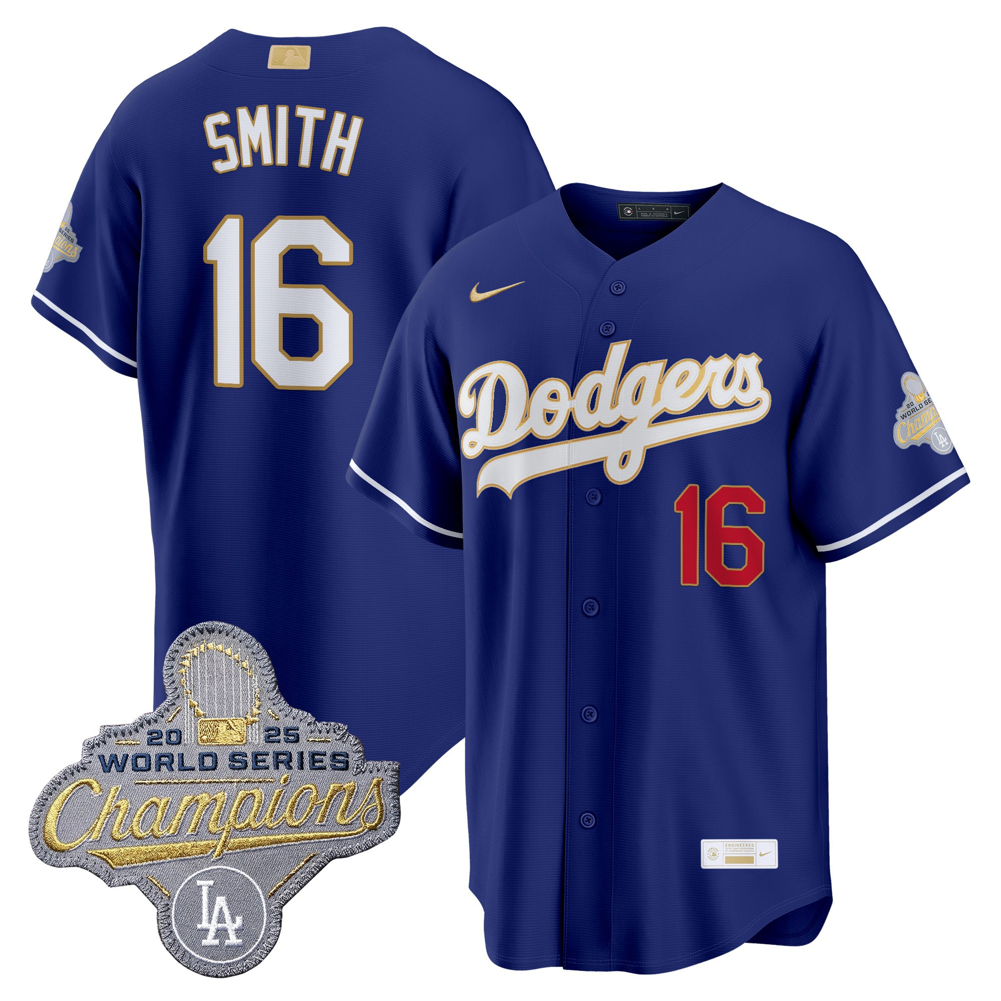 Men's Los Angeles Dodgers "Gold Collection" Premier Limited Jersey - All Stitched - Image 21