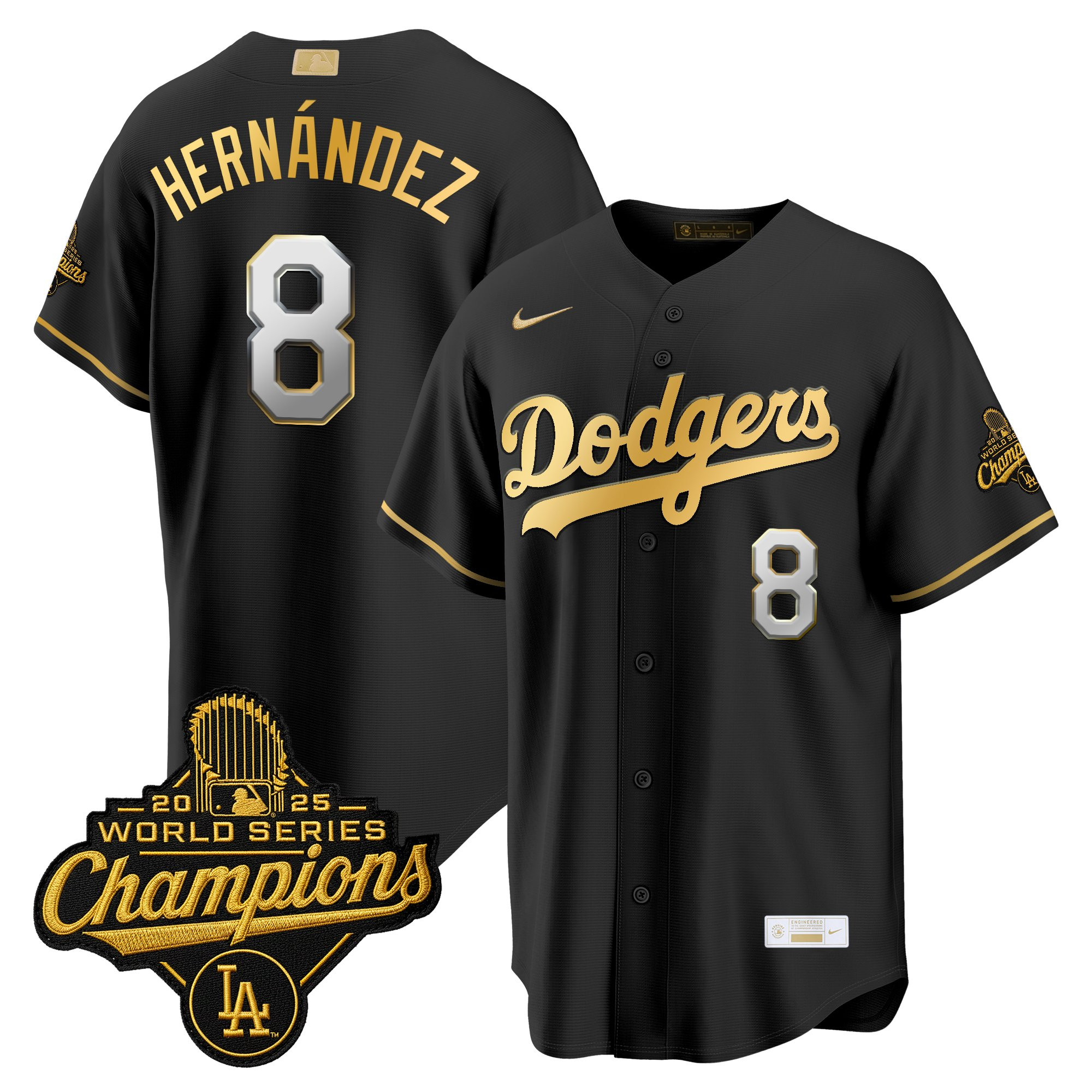 Men's Los Angeles Dodgers "Gold Collection" Premier Limited Jersey - All Stitched - Image 38