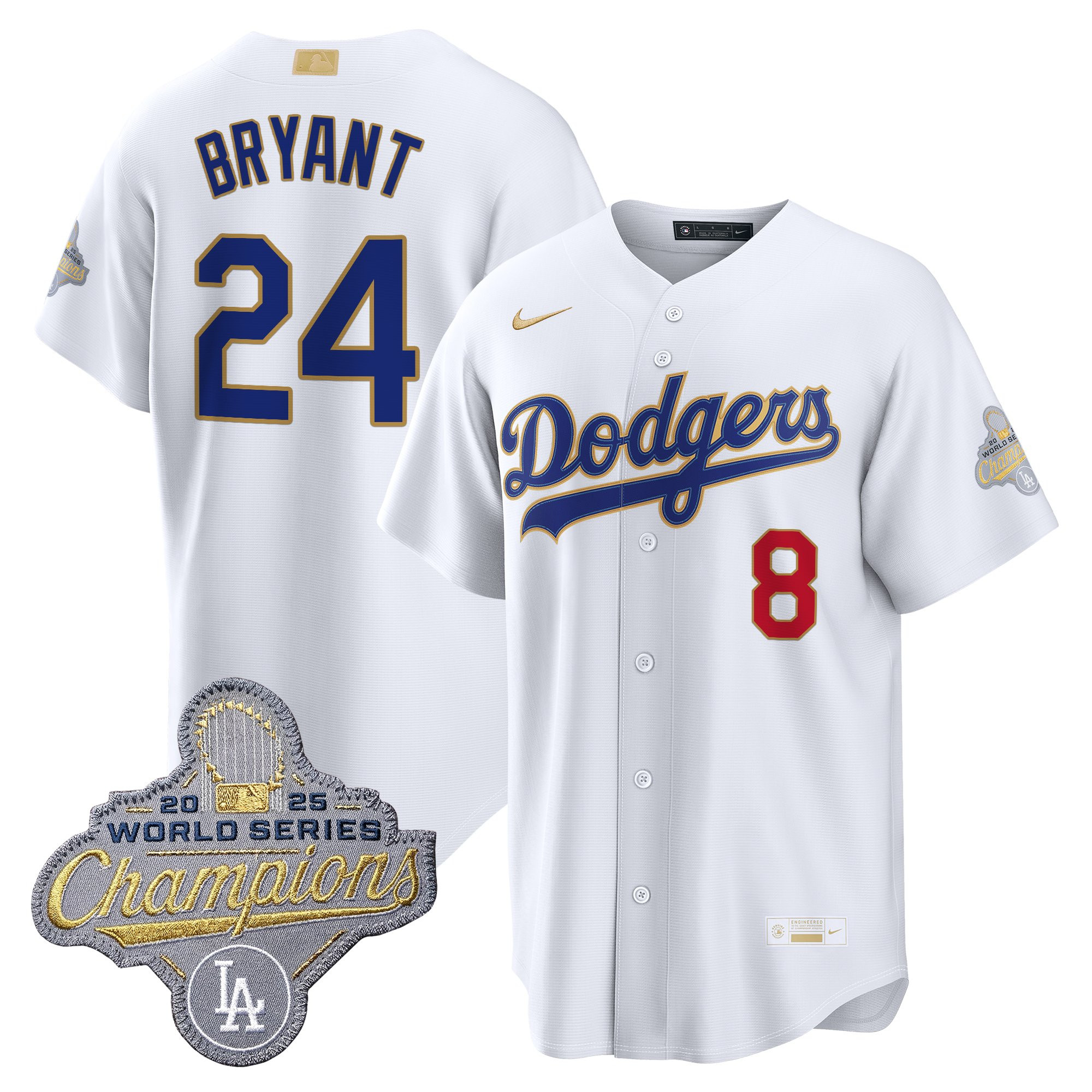 Men's Los Angeles Dodgers "Gold Collection" Premier Limited Jersey - All Stitched - Image 8