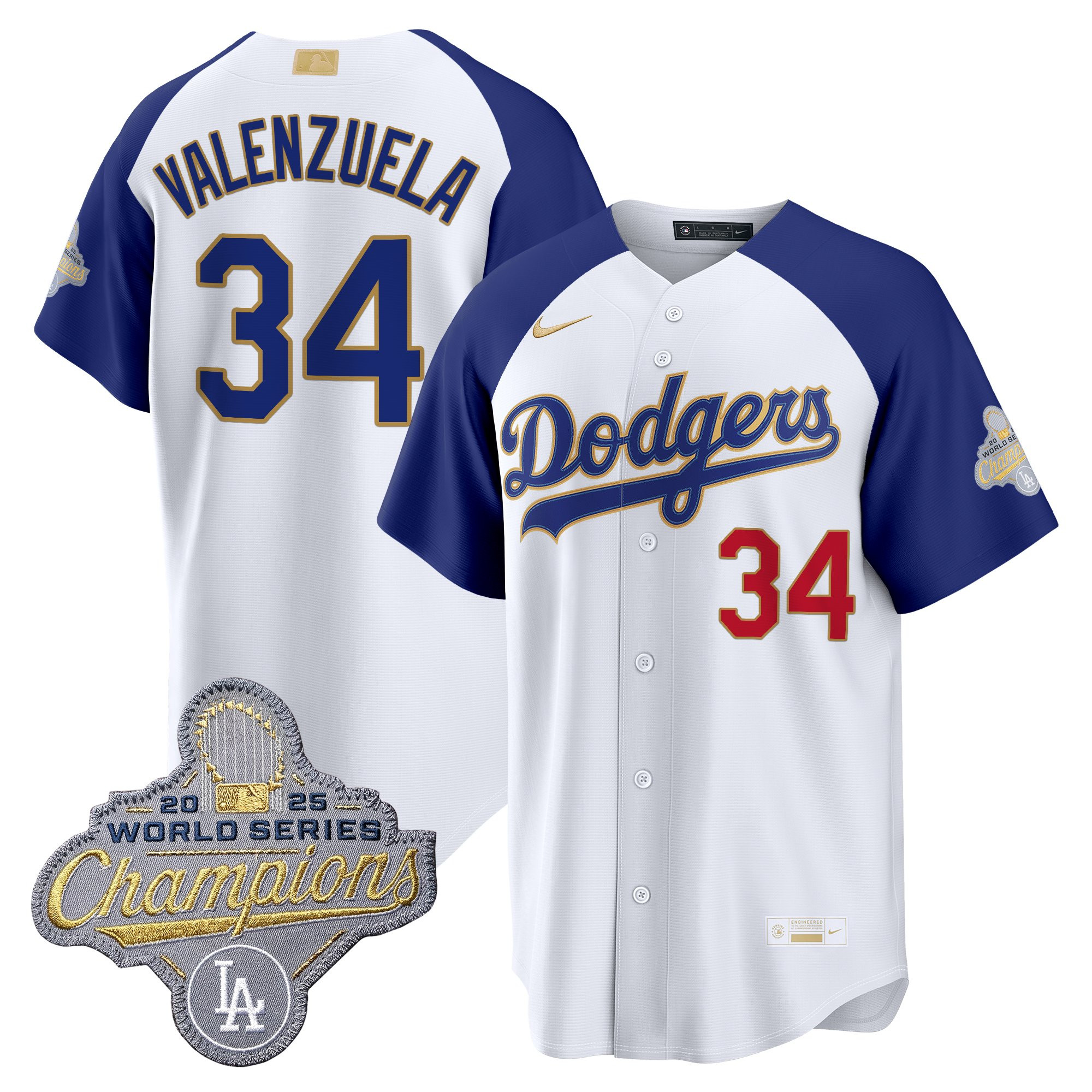 Men's Los Angeles Dodgers "Gold Collection" Premier Limited Jersey - All Stitched - Image 24