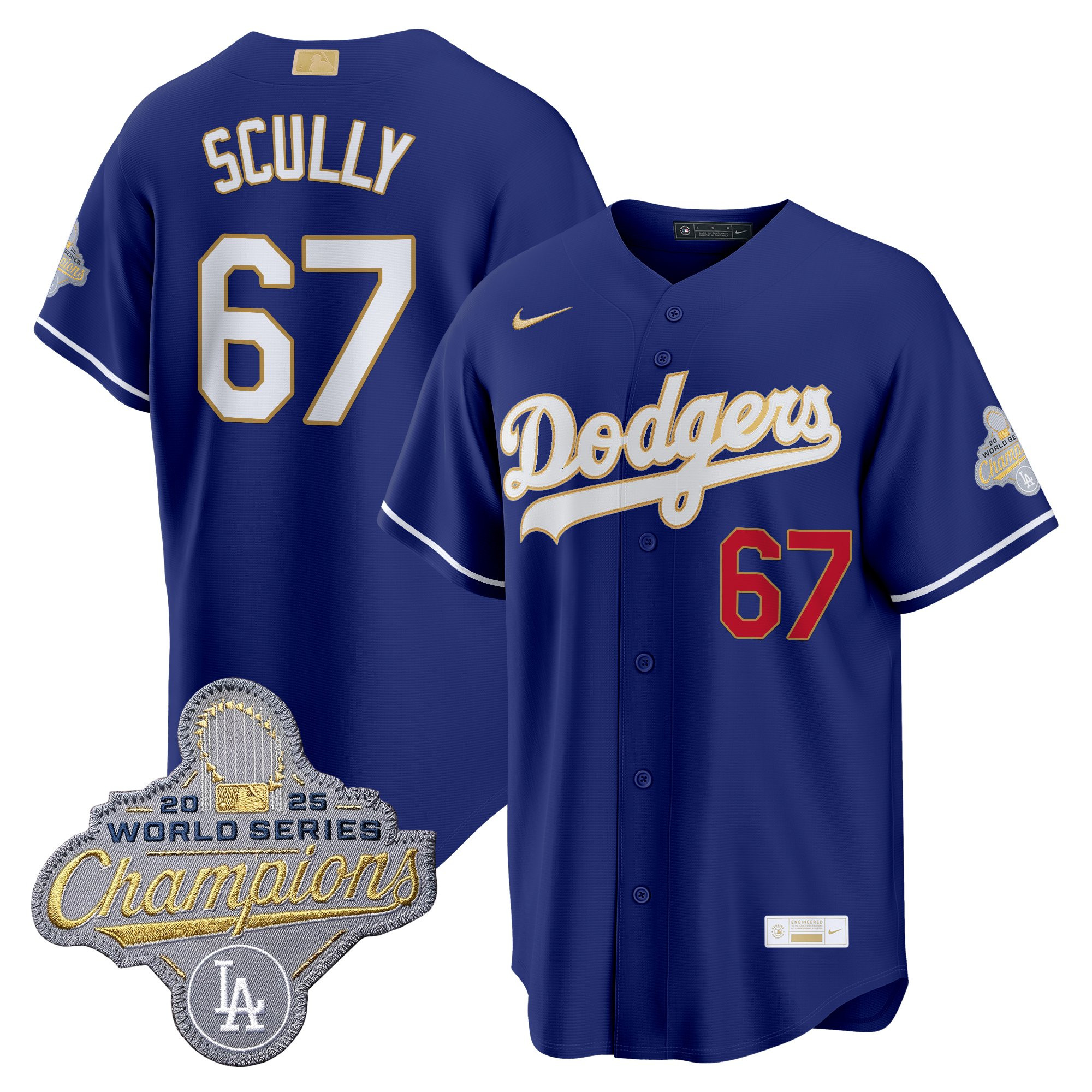 Men's Los Angeles Dodgers "Gold Collection" Premier Limited Jersey - All Stitched - Image 20
