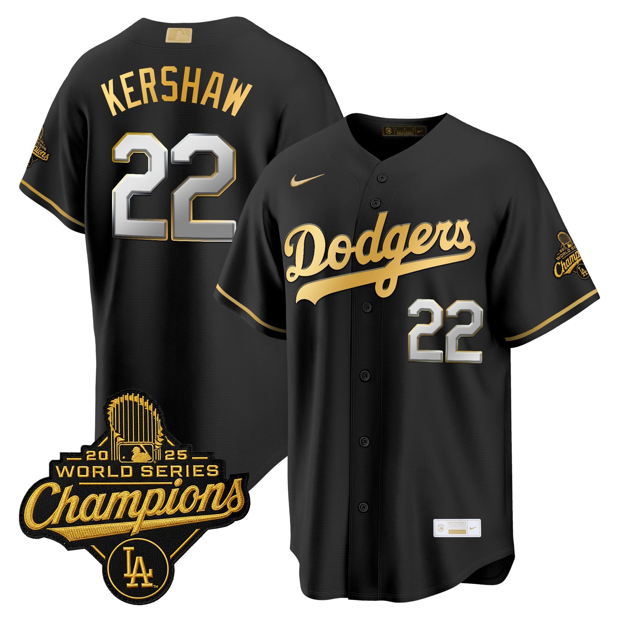 Men's Los Angeles Dodgers "Gold Collection" Premier Limited Jersey - All Stitched - Image 39