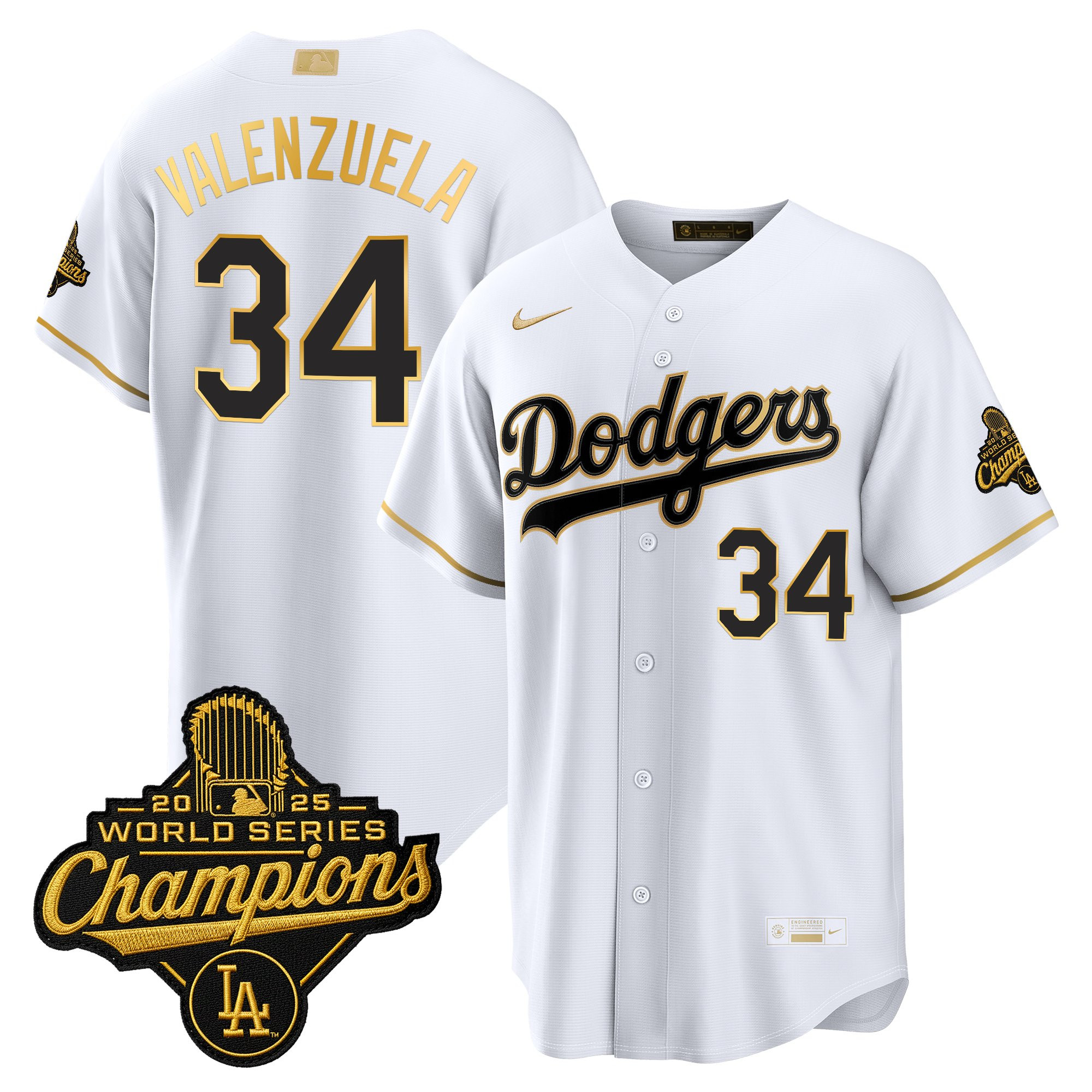 Men's Los Angeles Dodgers "Gold Collection" Premier Limited Jersey - All Stitched - Image 46
