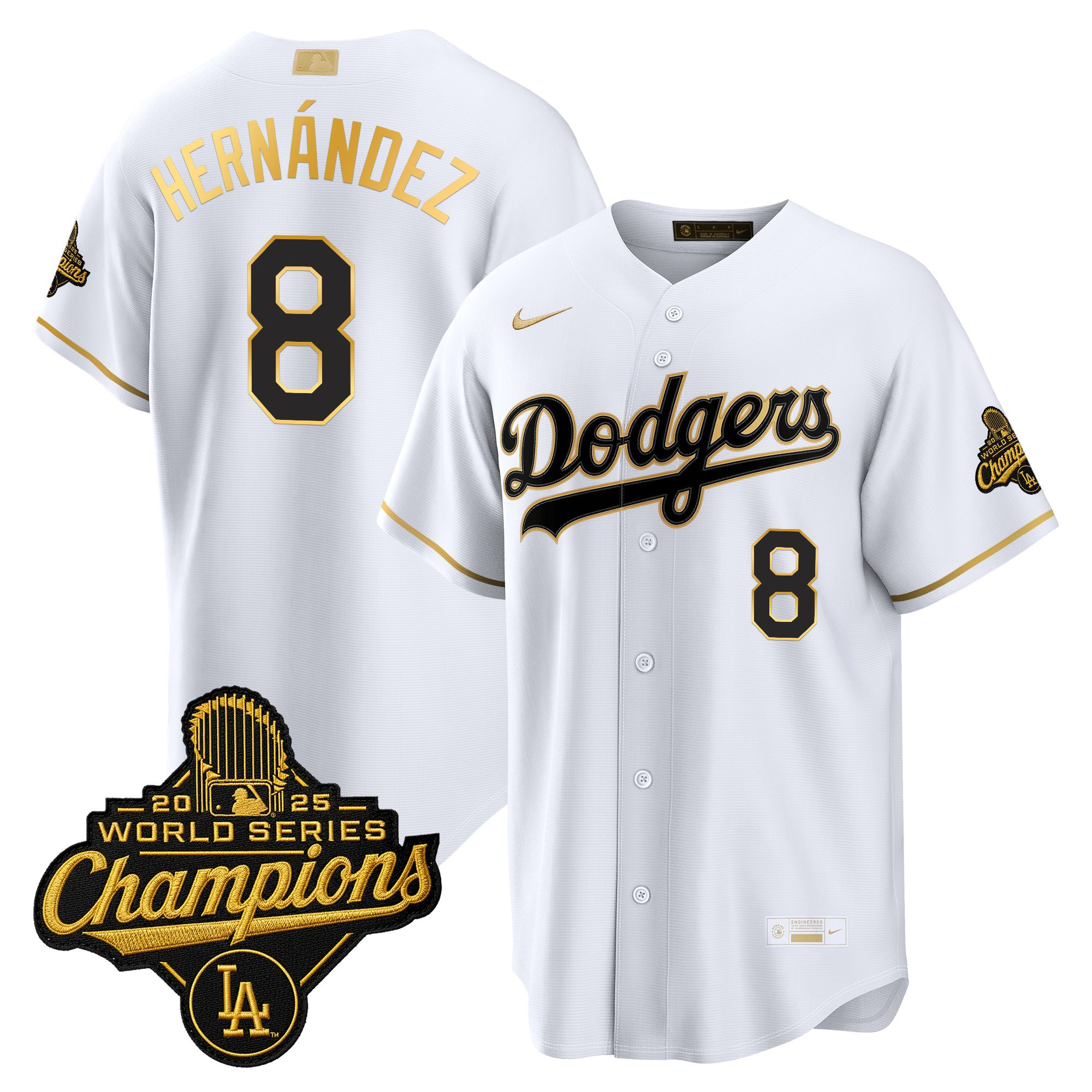Men's Los Angeles Dodgers "Gold Collection" Premier Limited Jersey - All Stitched - Image 49