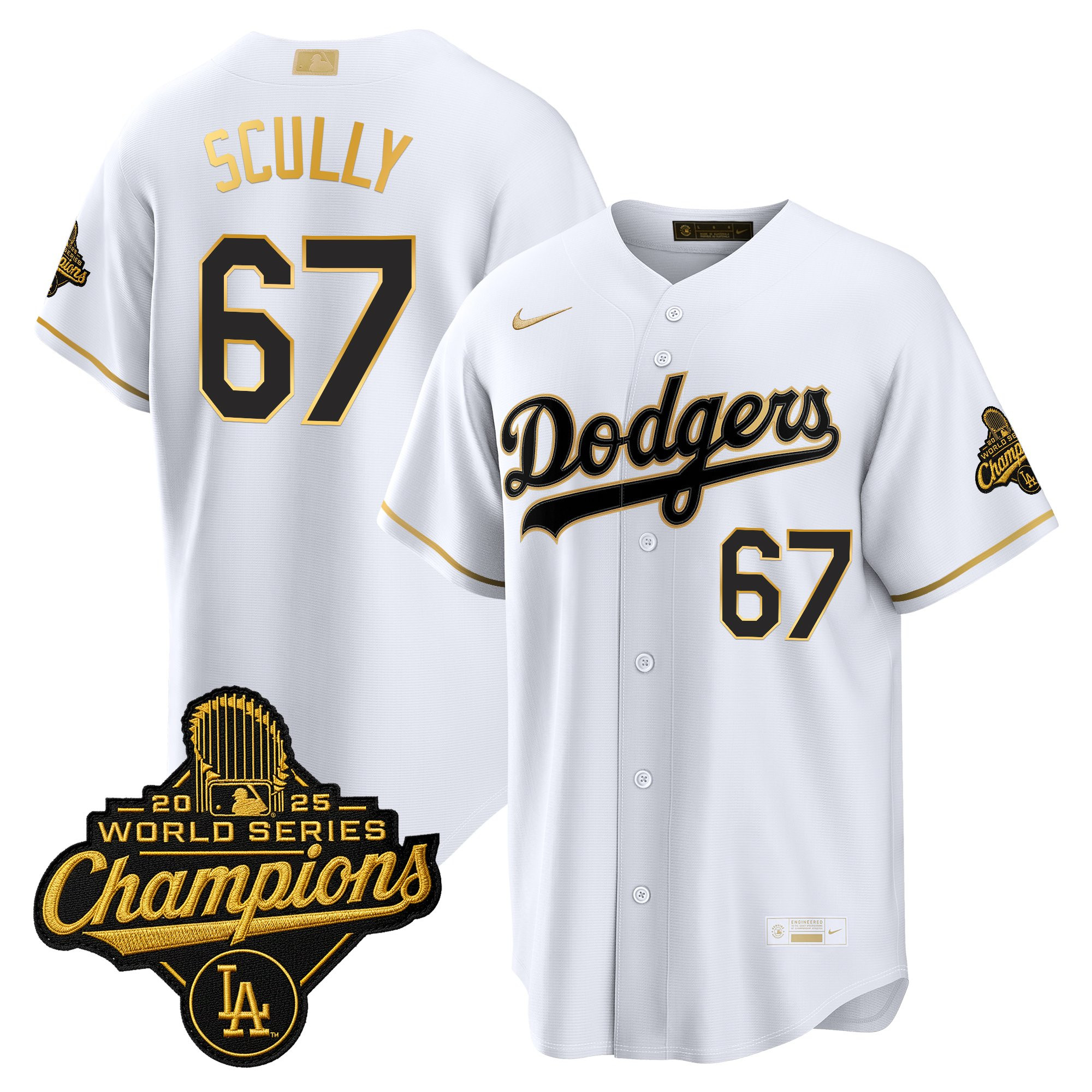Men's Los Angeles Dodgers "Gold Collection" Premier Limited Jersey - All Stitched - Image 53
