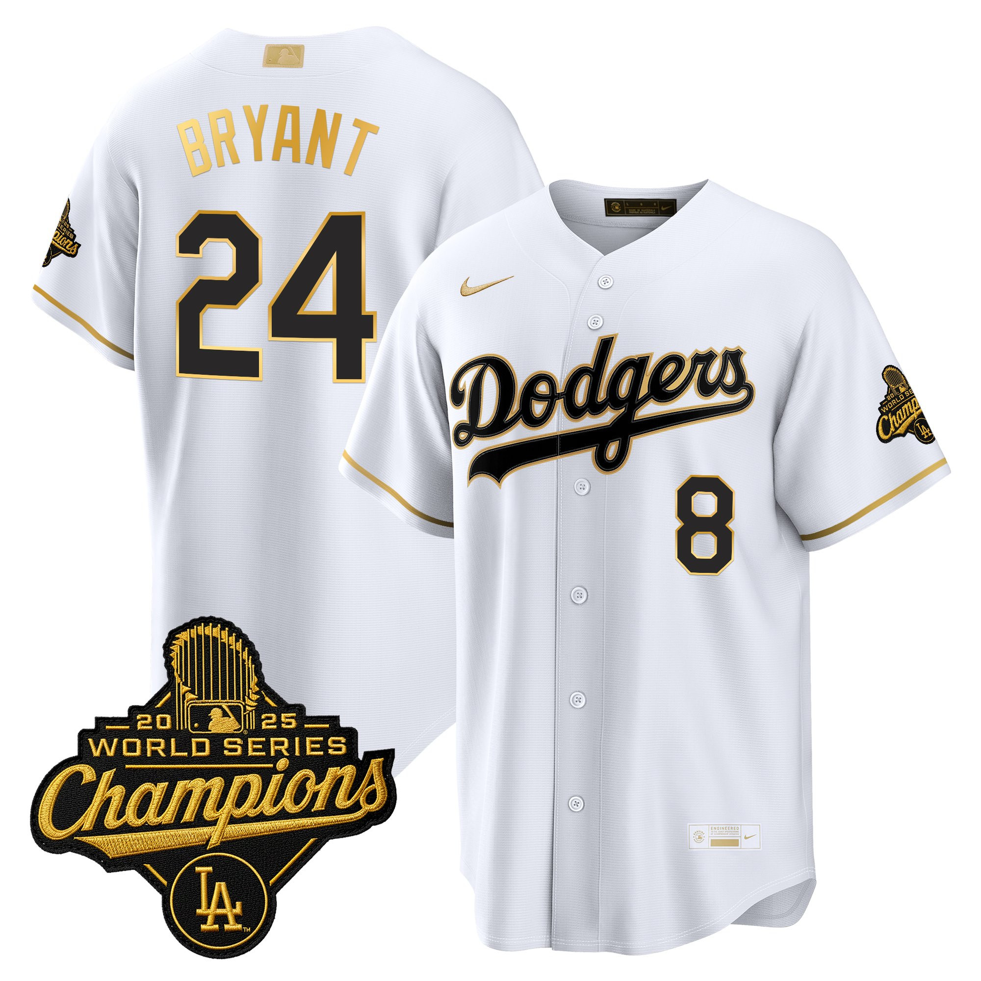 Men's Los Angeles Dodgers "Gold Collection" Premier Limited Jersey - All Stitched - Image 52