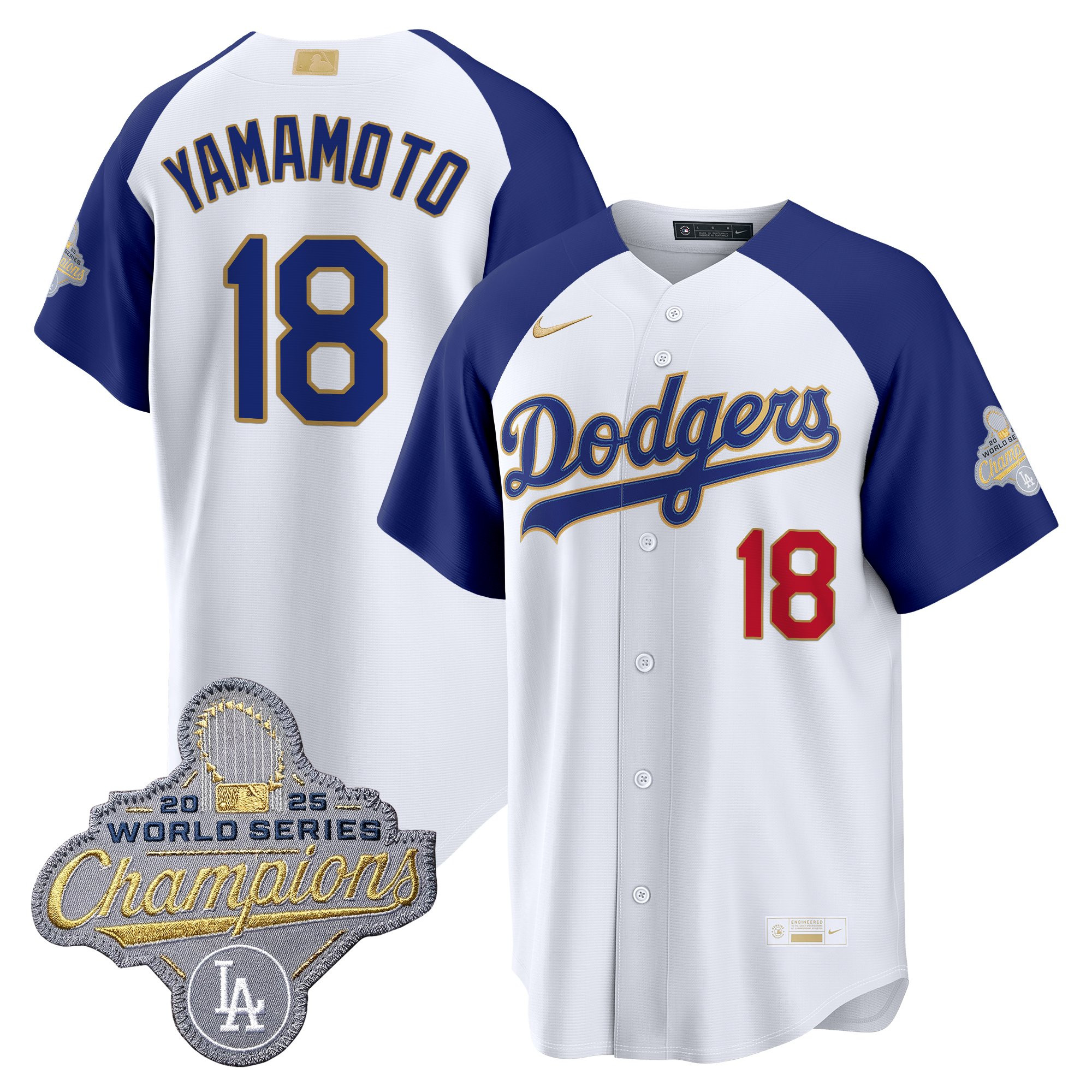 Men's Los Angeles Dodgers "Gold Collection" Premier Limited Jersey - All Stitched - Image 26