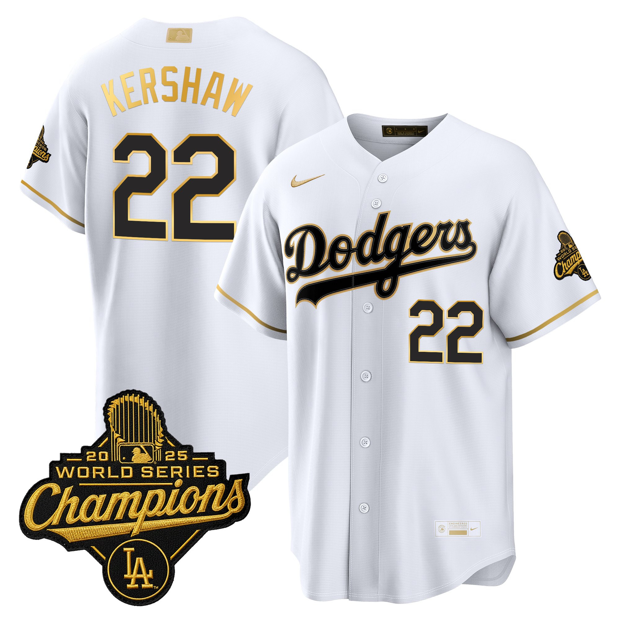 Men's Los Angeles Dodgers "Gold Collection" Premier Limited Jersey - All Stitched - Image 50