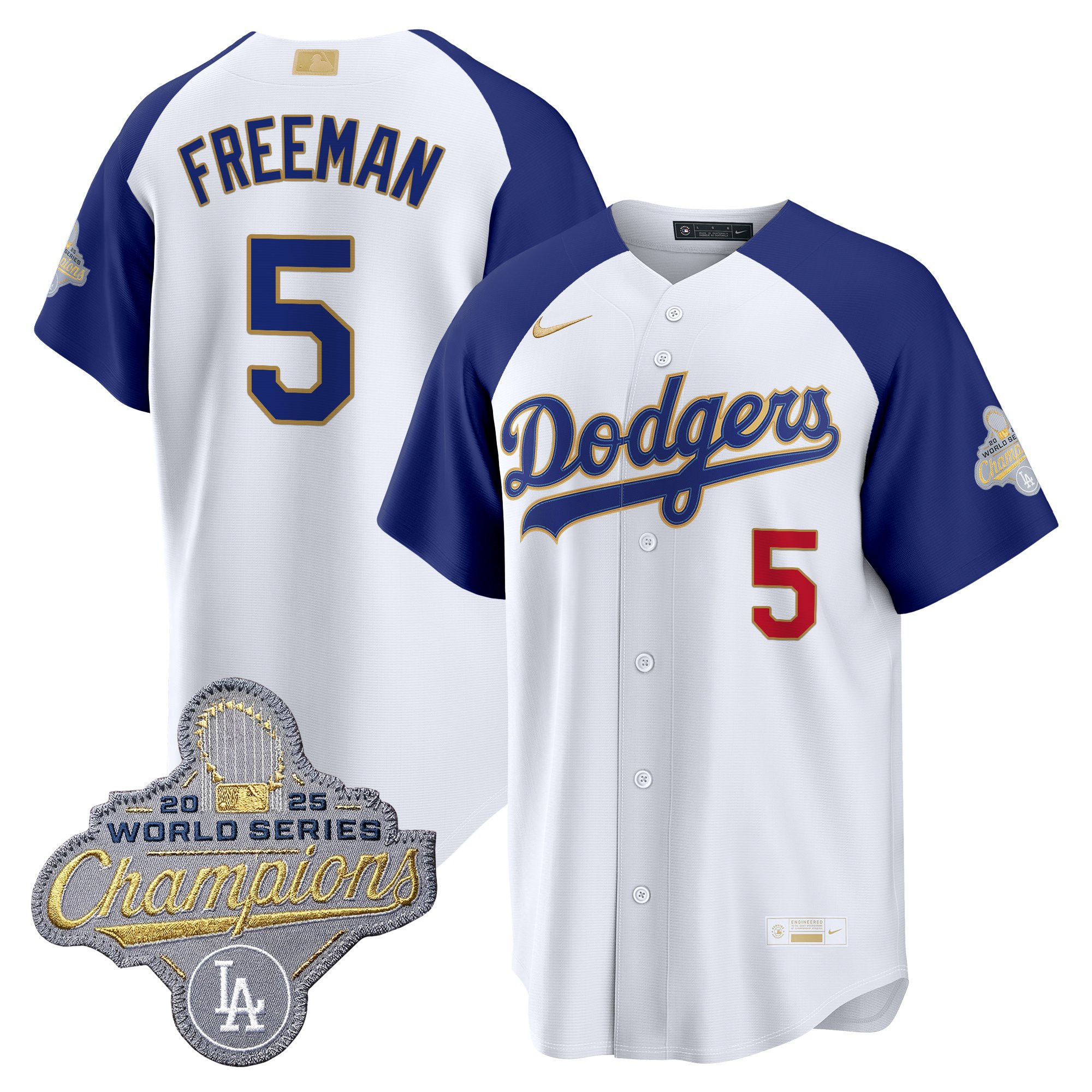 Men's Los Angeles Dodgers "Gold Collection" Premier Limited Jersey - All Stitched - Image 25