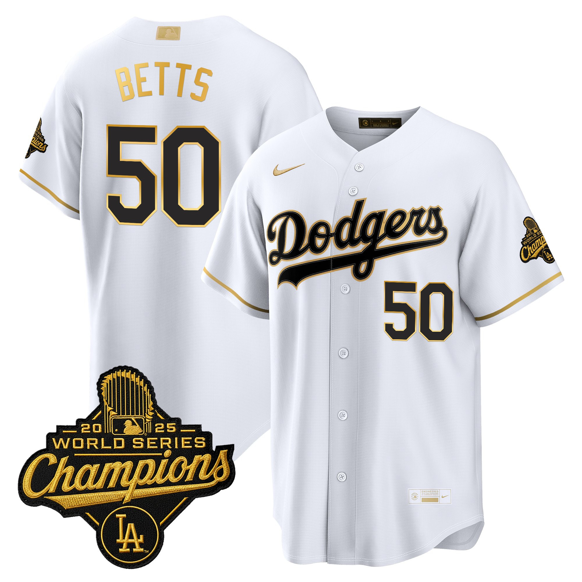 Men's Los Angeles Dodgers "Gold Collection" Premier Limited Jersey - All Stitched - Image 51