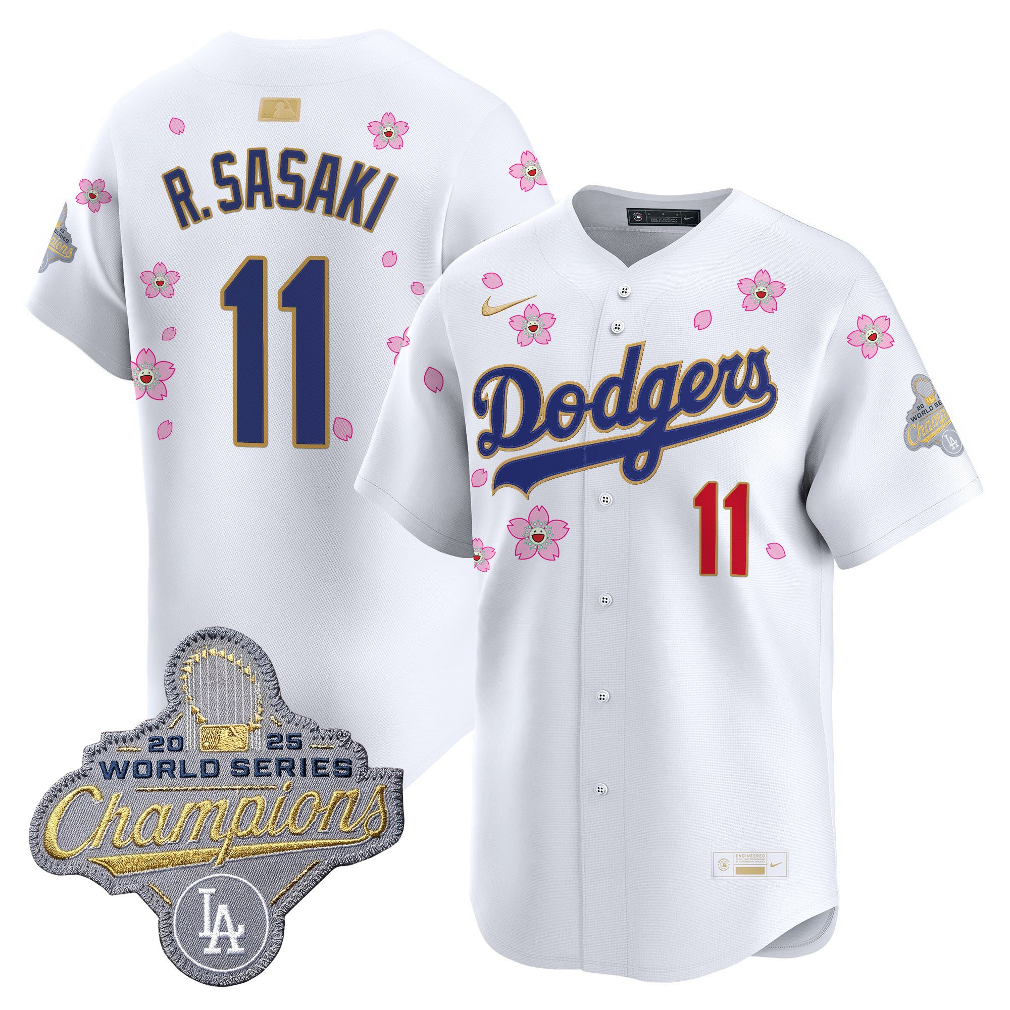 Men's Los Angeles Dodgers "Tokyo Series x Gold Collection" Vapor Premier Limited Jersey - All Stitched - Image 29