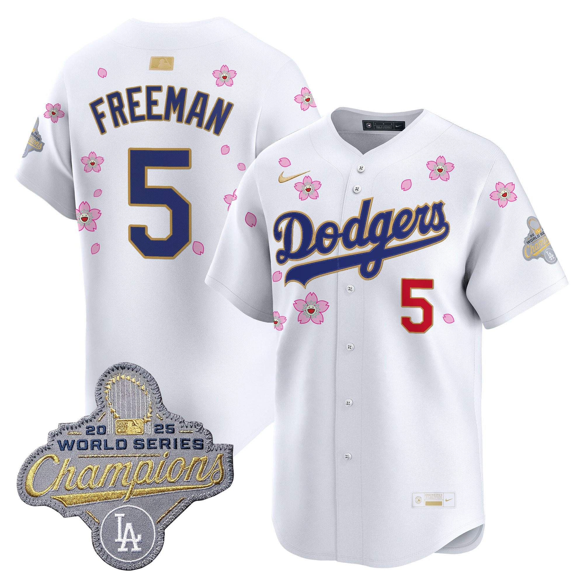Men's Los Angeles Dodgers "Tokyo Series x Gold Collection" Vapor Premier Limited Jersey - All Stitched - Image 31