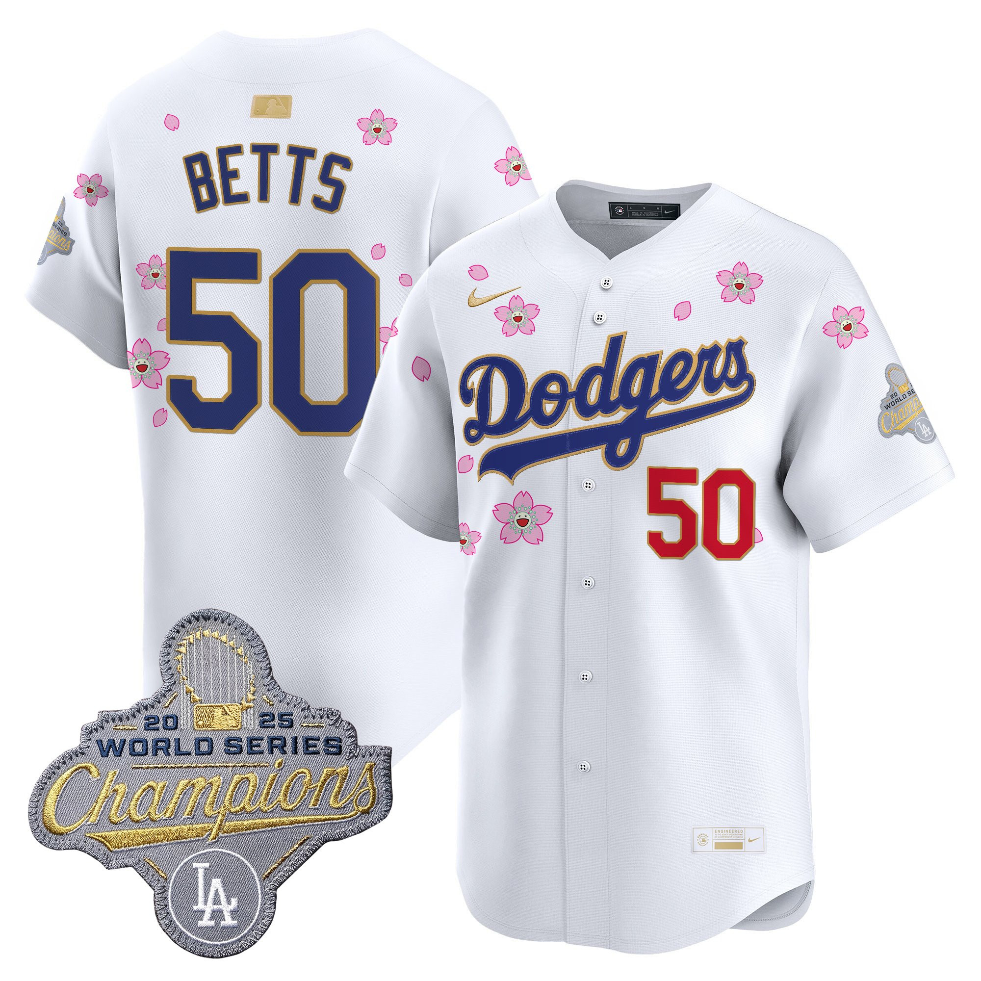 Men's Los Angeles Dodgers "Tokyo Series x Gold Collection" Vapor Premier Limited Jersey - All Stitched - Image 32