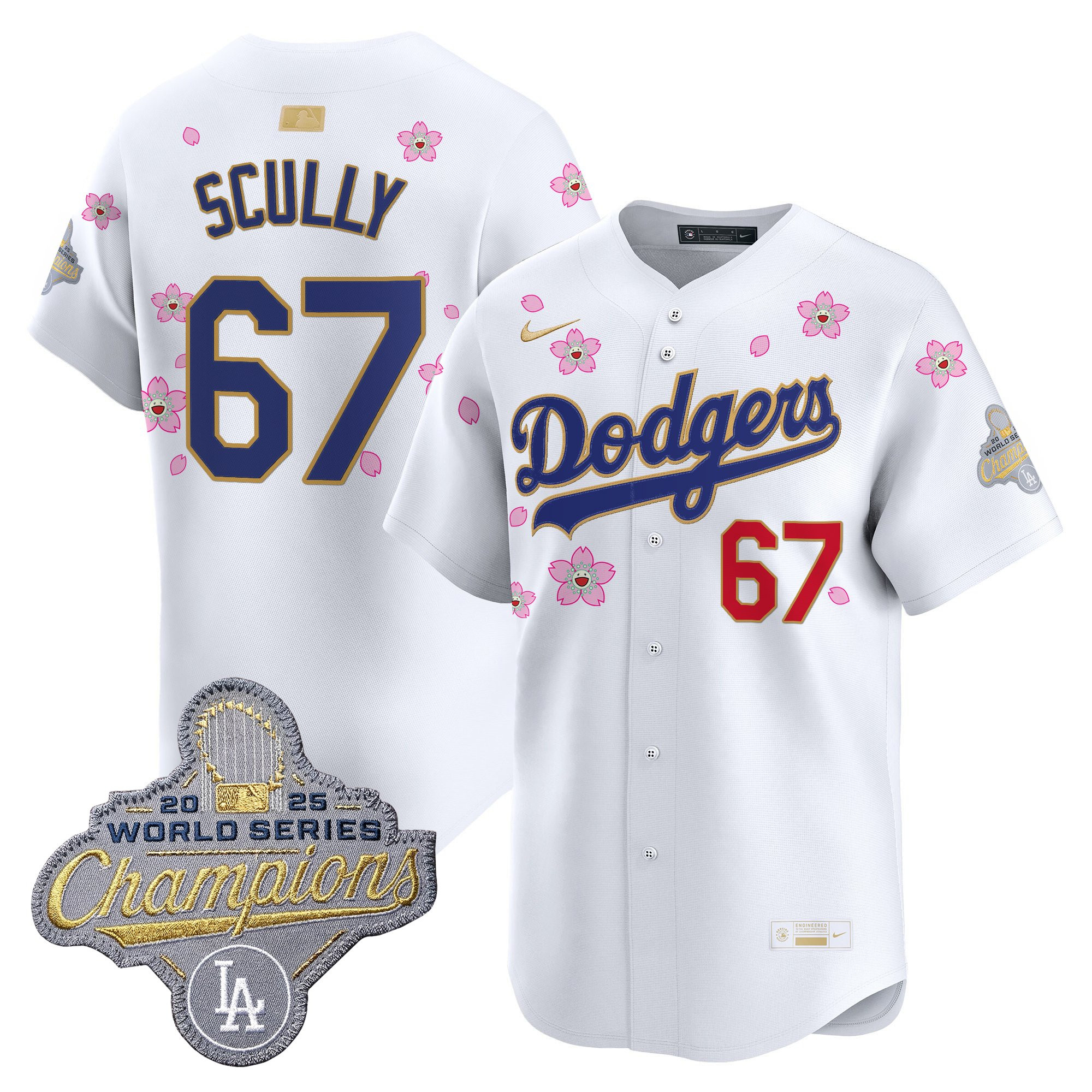 Men's Los Angeles Dodgers "Tokyo Series x Gold Collection" Vapor Premier Limited Jersey - All Stitched - Image 33