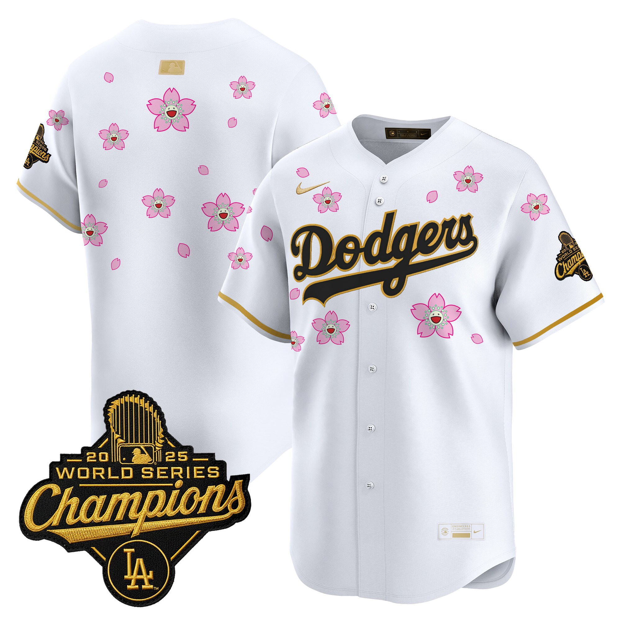Men's Los Angeles Dodgers "Tokyo Series x Gold Collection" Vapor Premier Limited Jersey - All Stitched - Image 26